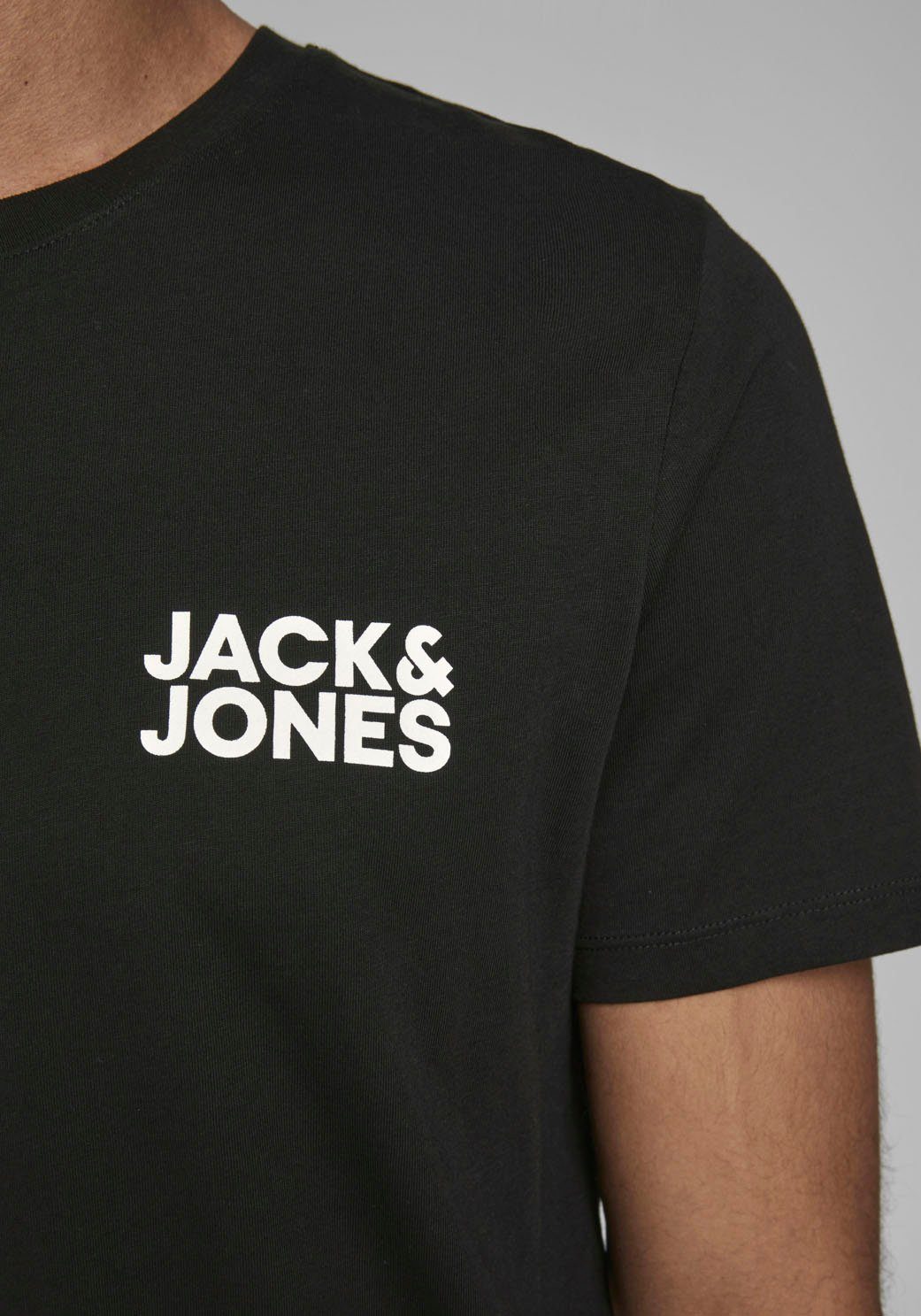 Jack & Jones T-Shirt JJECORP Herren-Tee mit figurbetonter Silhouette bedruckt, modisch, schmal, Baumwolle, Rundhals – Bild 5 von 5