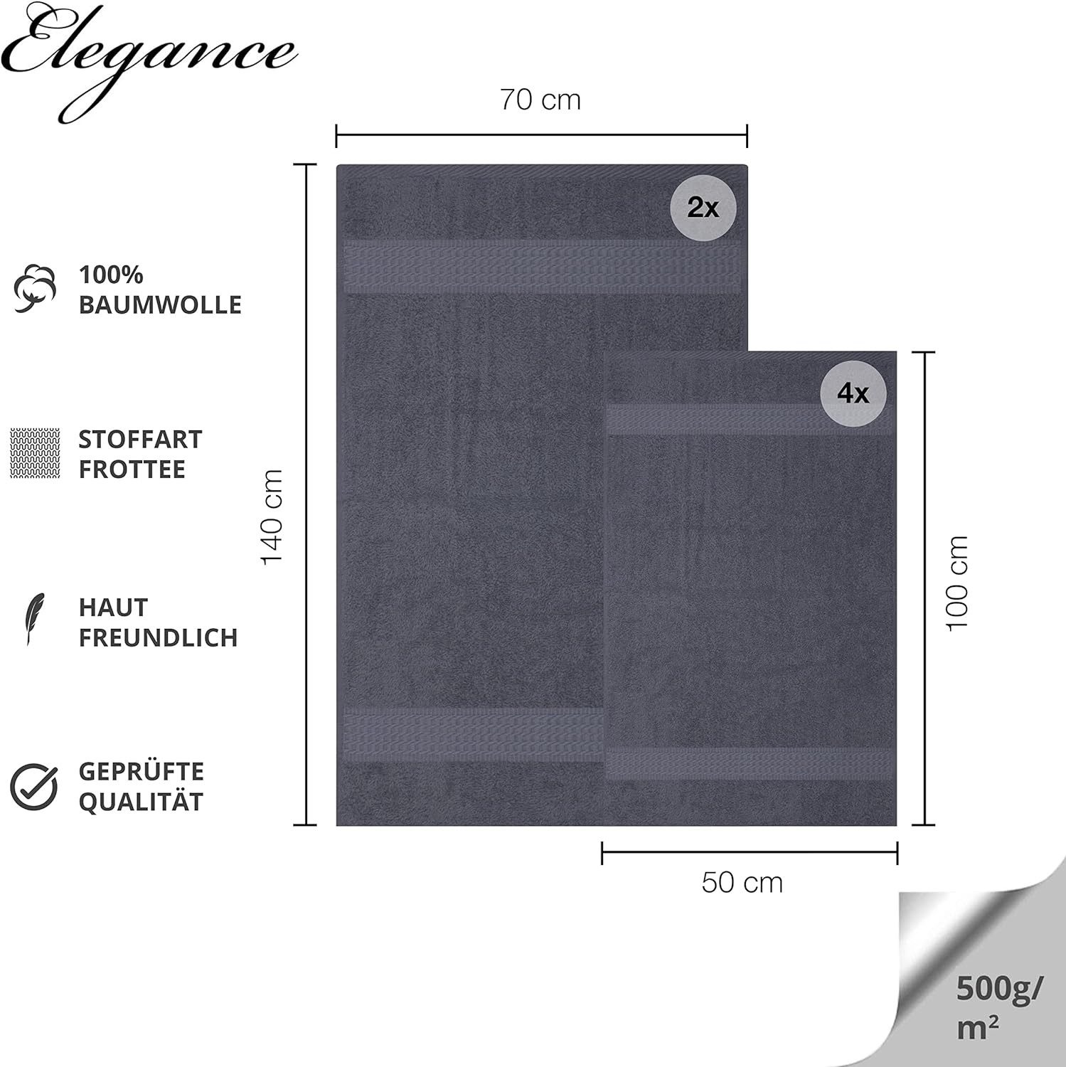 TRENDBUY24 Handtuch Set 6-TLG Premium Frottee Handtücher Duschtücher Set 10 günstig online kaufen