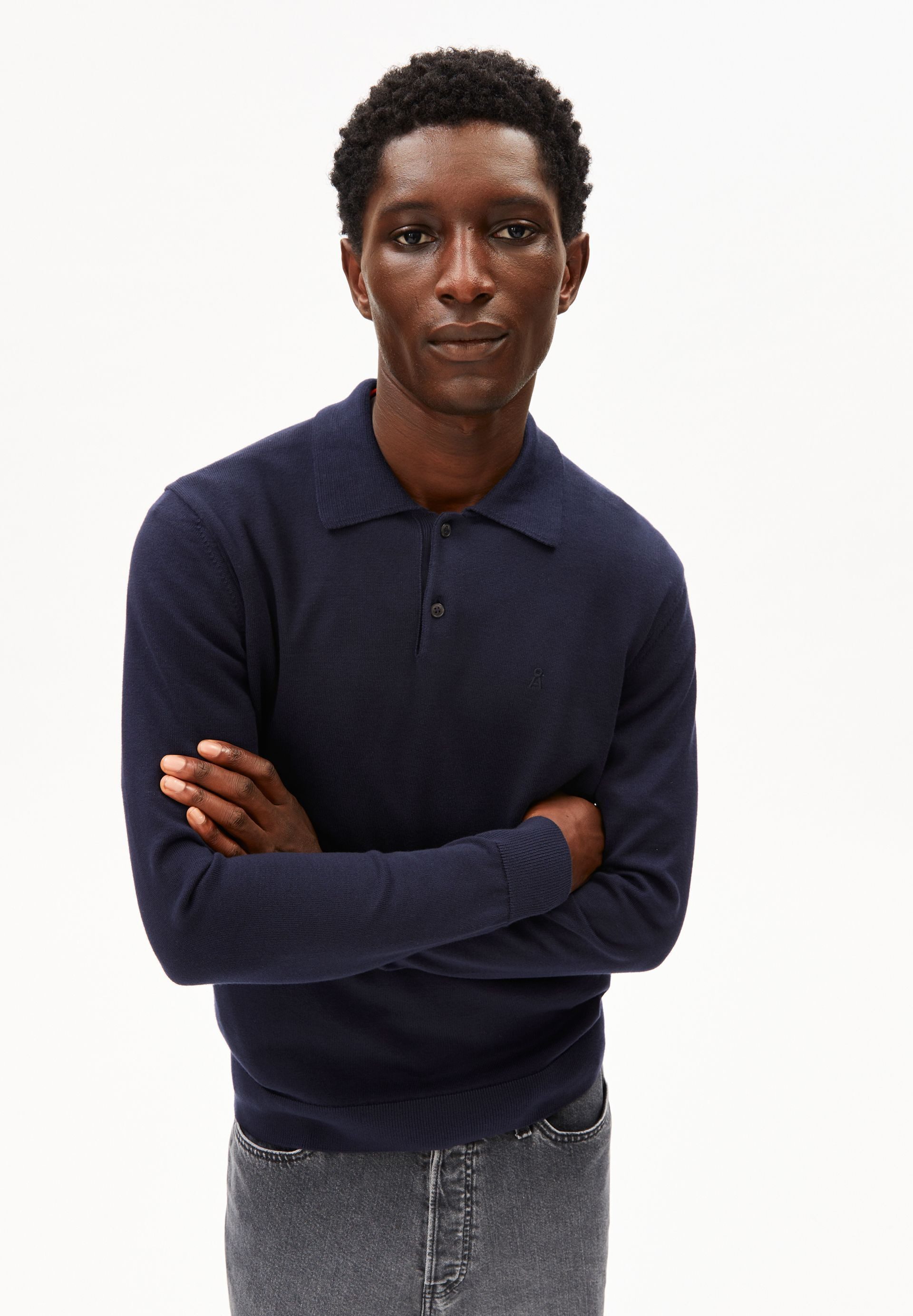 Armedangels Strickpullover KNIT POLO Polo aus Bio-Baumwolle Slim Fit