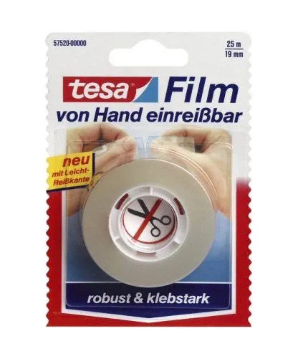 tesa Klebeband tesa Klebeband transparent (19mm x 25m) (Packung, 1-St., Klebeband) Transparent, stark klebend, von Hand einreißbar