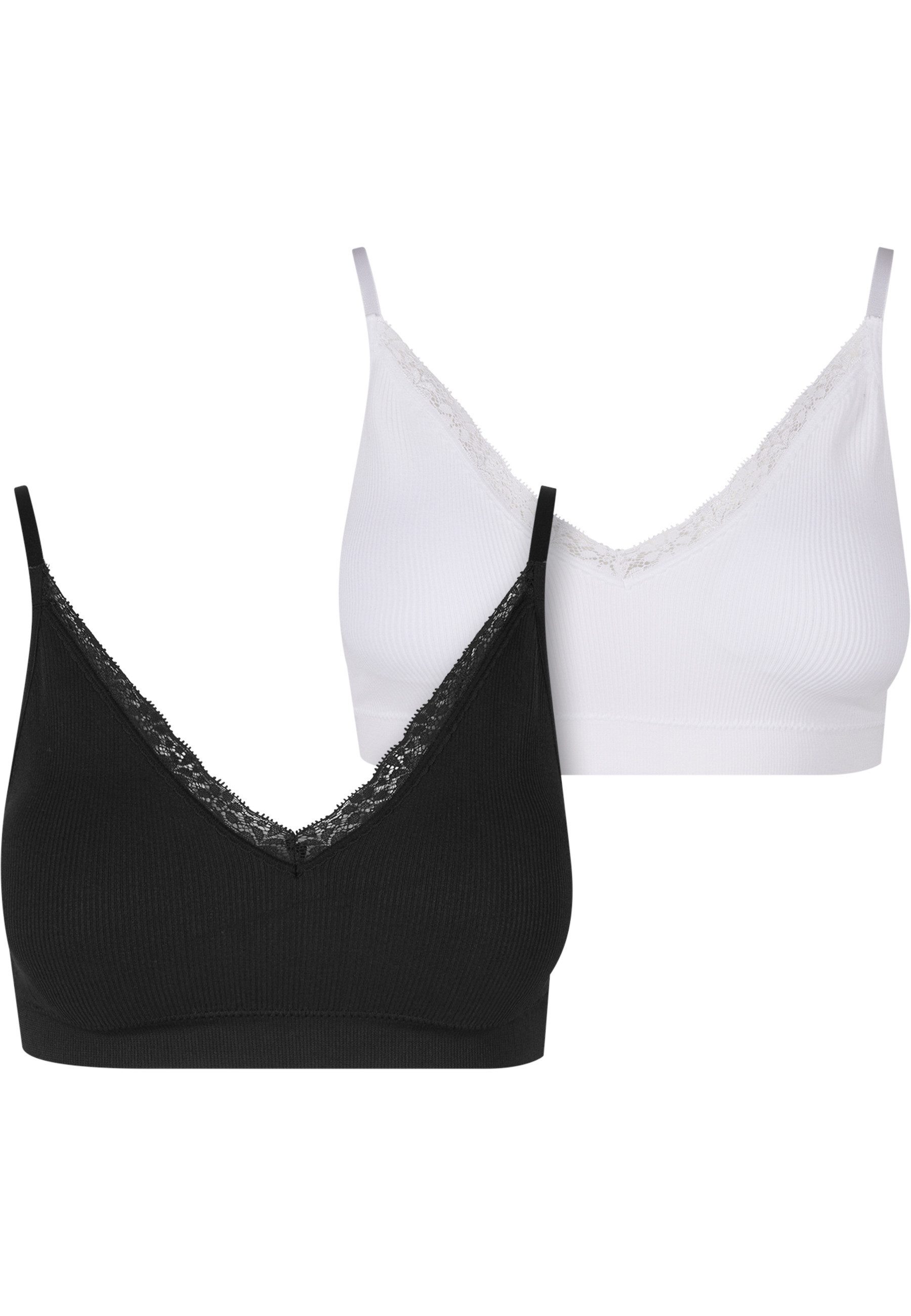 Sport-BH Urban Classics Ladies Padded Rip Bra 2-Pack