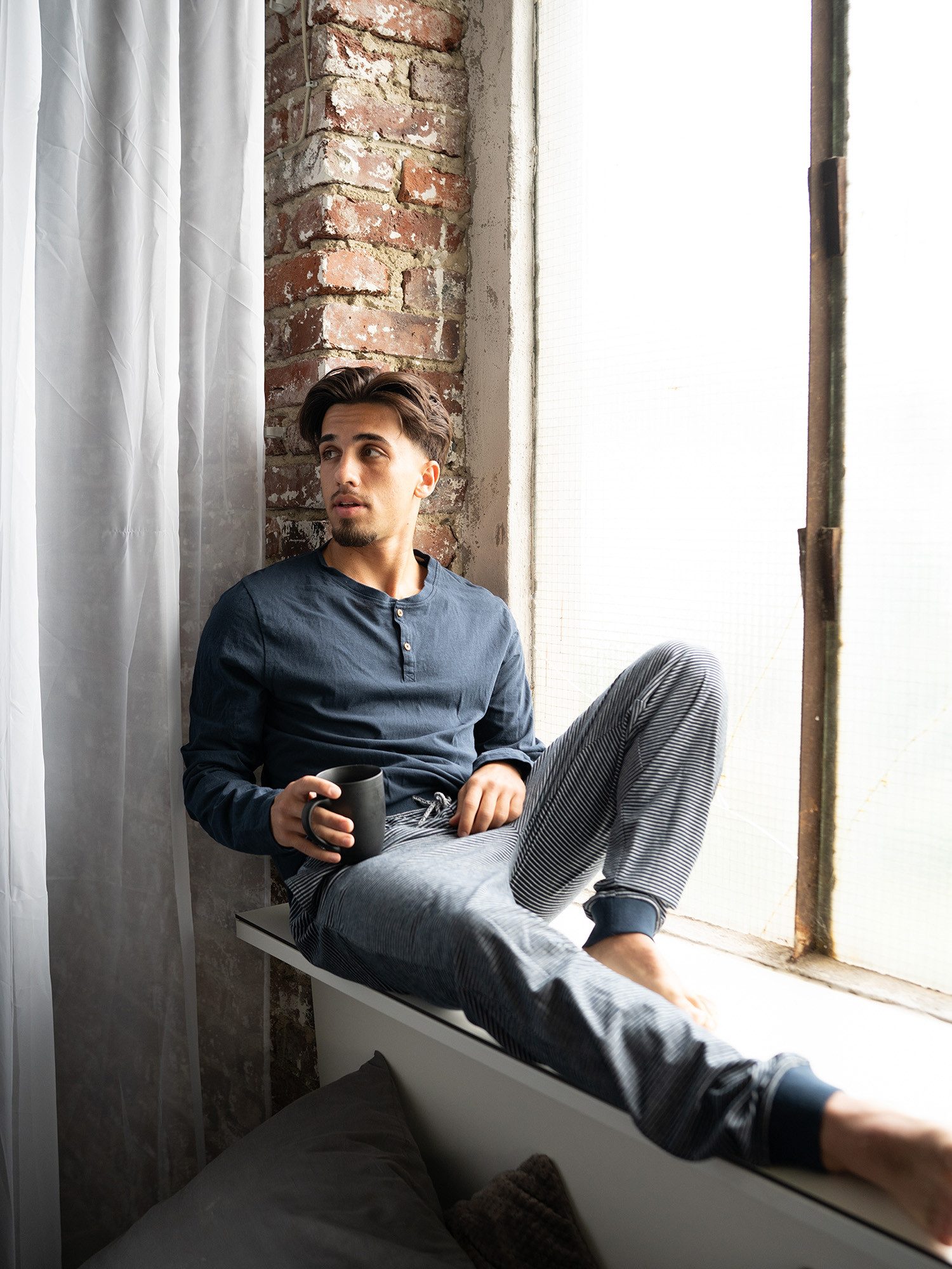 Phil & Co. Pyjama Henley (2 günstig online kaufen