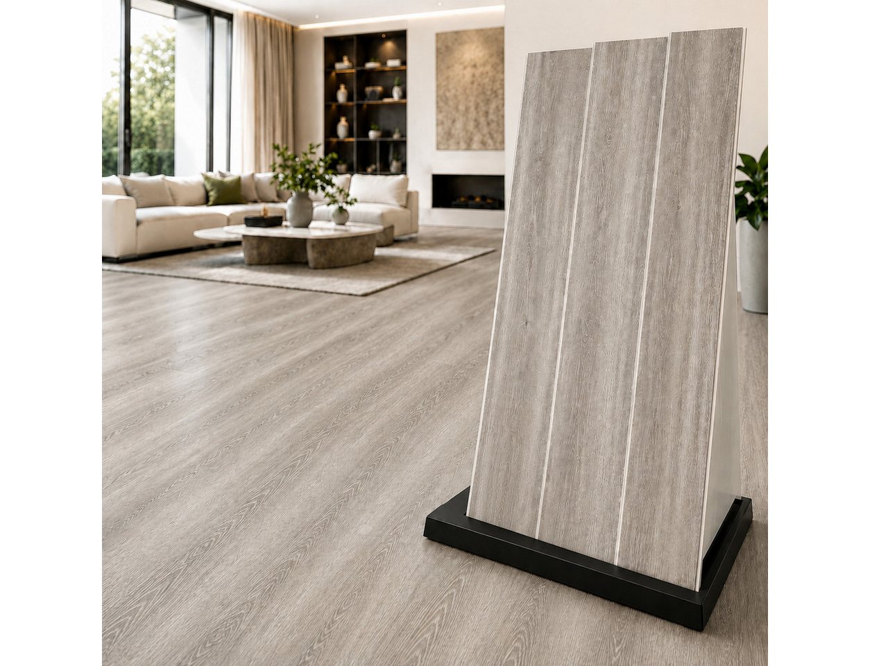 NoblesBox Designboden Klick Vinylboden SPC - Hartvinyl - 4+1mm Wasserfest - 1 mm Isolierung, Für Fußbodenheizung, Hochabriebfest & Klicksystem
