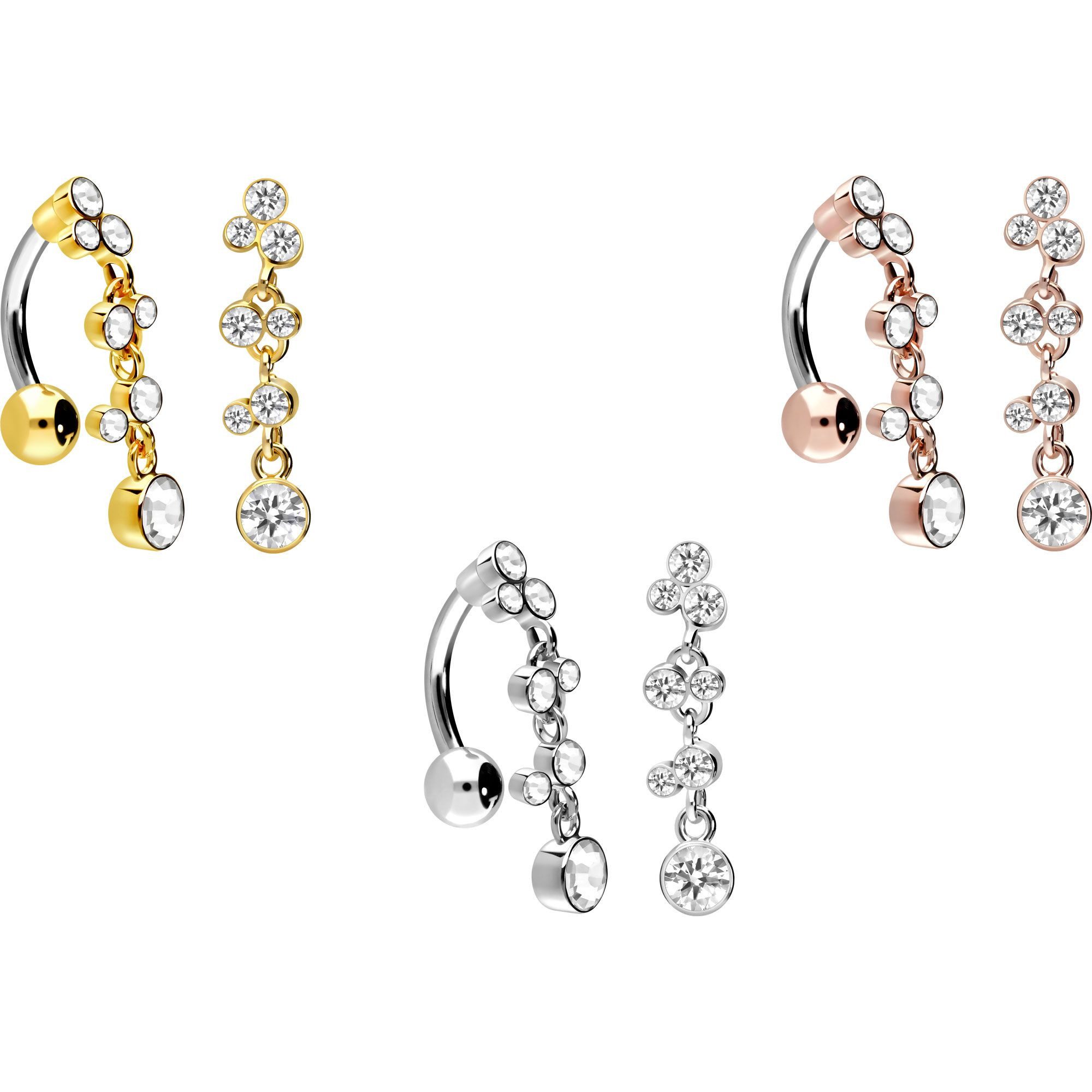 PIERCINGLINE Bauchnabelpiercing Titan Bananabell mit 925er Silber Design KR günstig online kaufen
