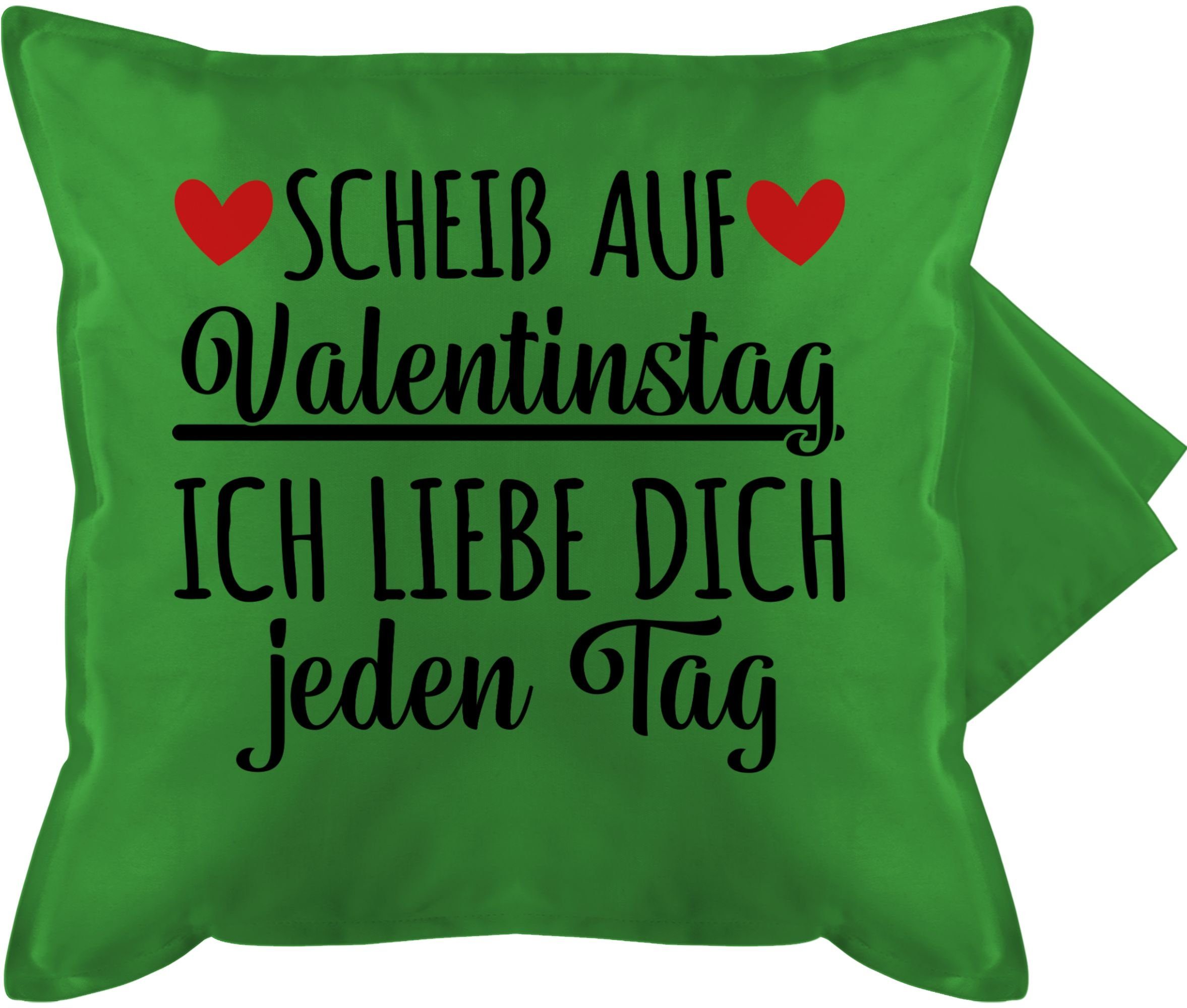 Kissenbezüge Scheiß auf Valentinstag - Geschenk Männer Geschenkideen Partner Frauen, Shirtracer (1 Stück), Dekokissen Valentinstag Geschenk