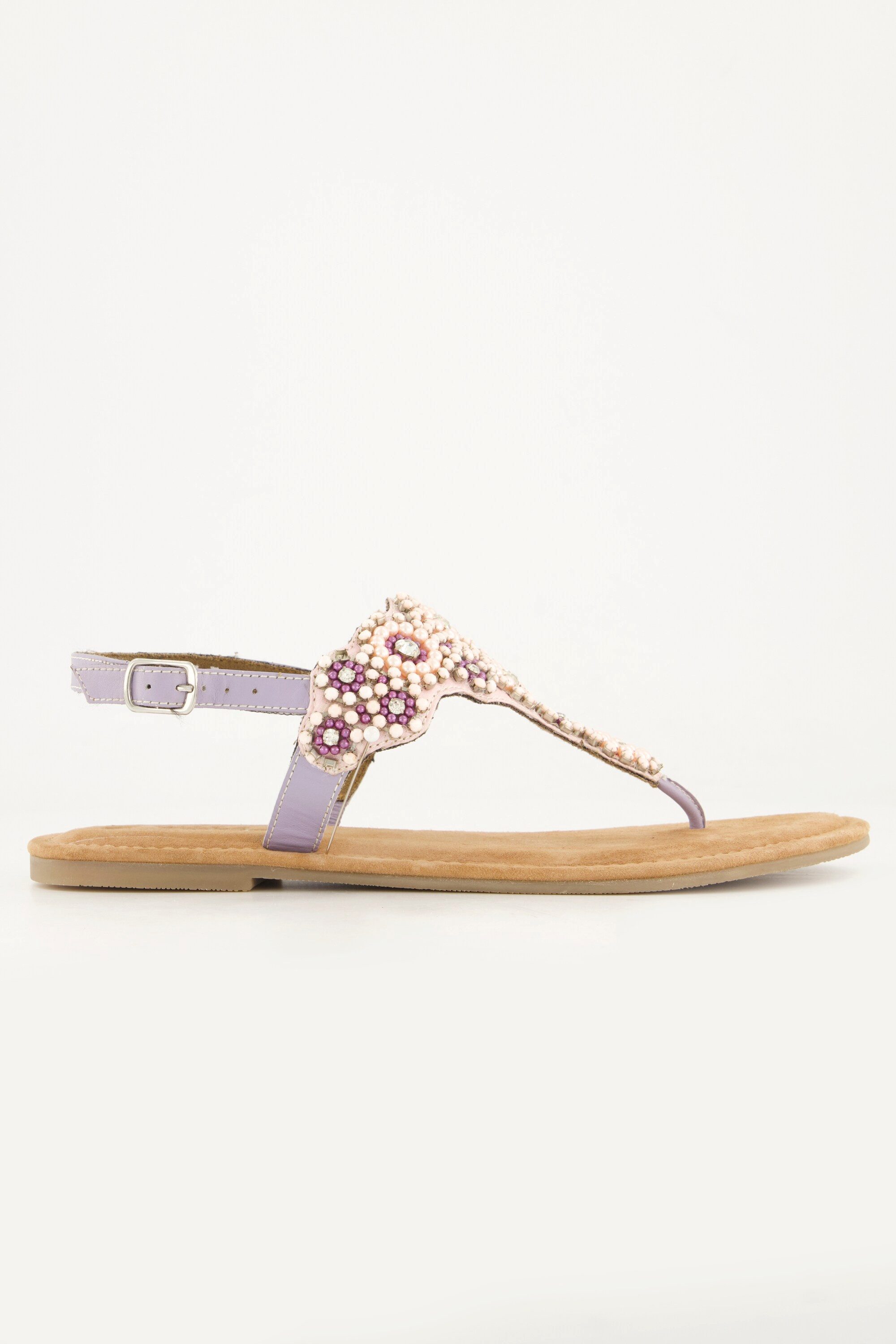 Ulla Popken Riemchensandalen Perlen Memory Foam günstig online kaufen