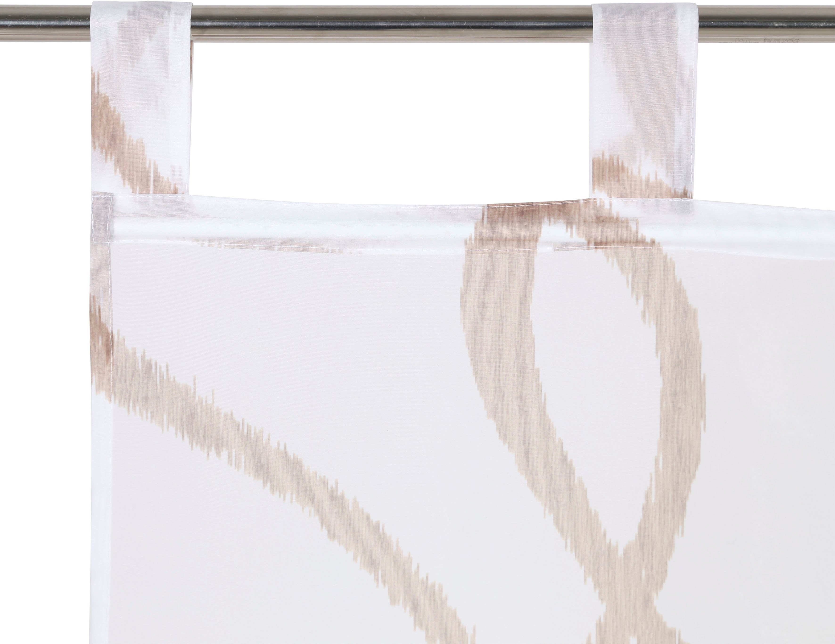 OTTO home Schiebegardine Bene (2 St), Schlaufen, transparent, Polyester, Inkl. Beschwerungsstange, transparent, glatt, gemustert