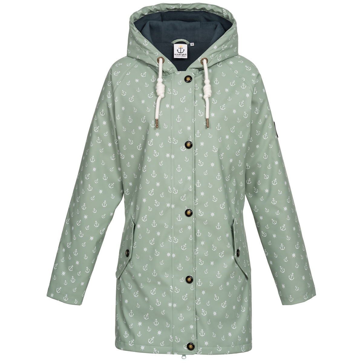 ankerglut Regenmantel Ankerglut Wolke Damen Winter Friesennerz mit Fleecefutter