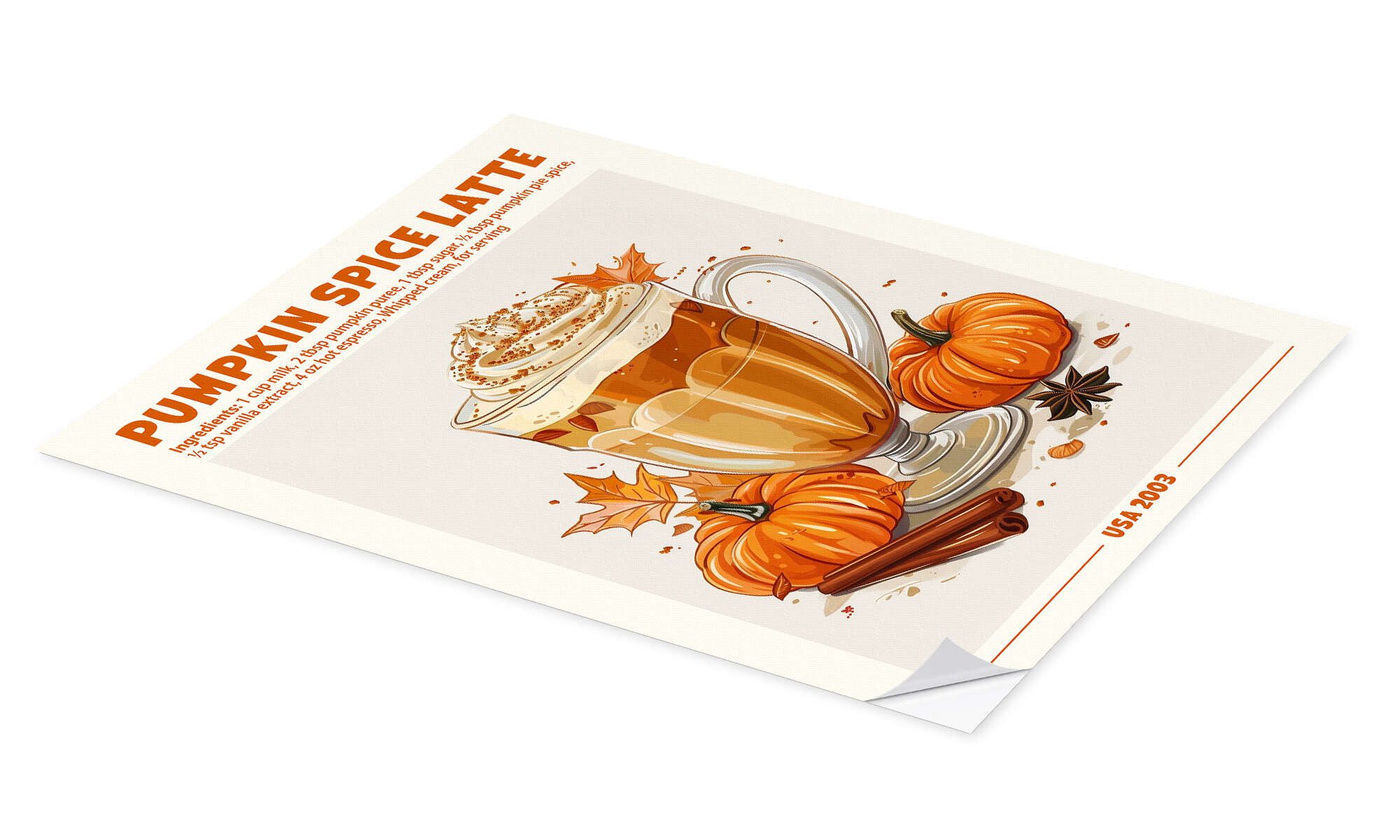 Posterlounge Poster TAlex, Pumpkin Spice Latte, günstig online kaufen