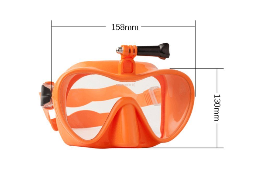Schnorchel KIKAKO Unisex-Erwachsene mit Schnorcheln Taucherbrille Taucherbrille und orange Set