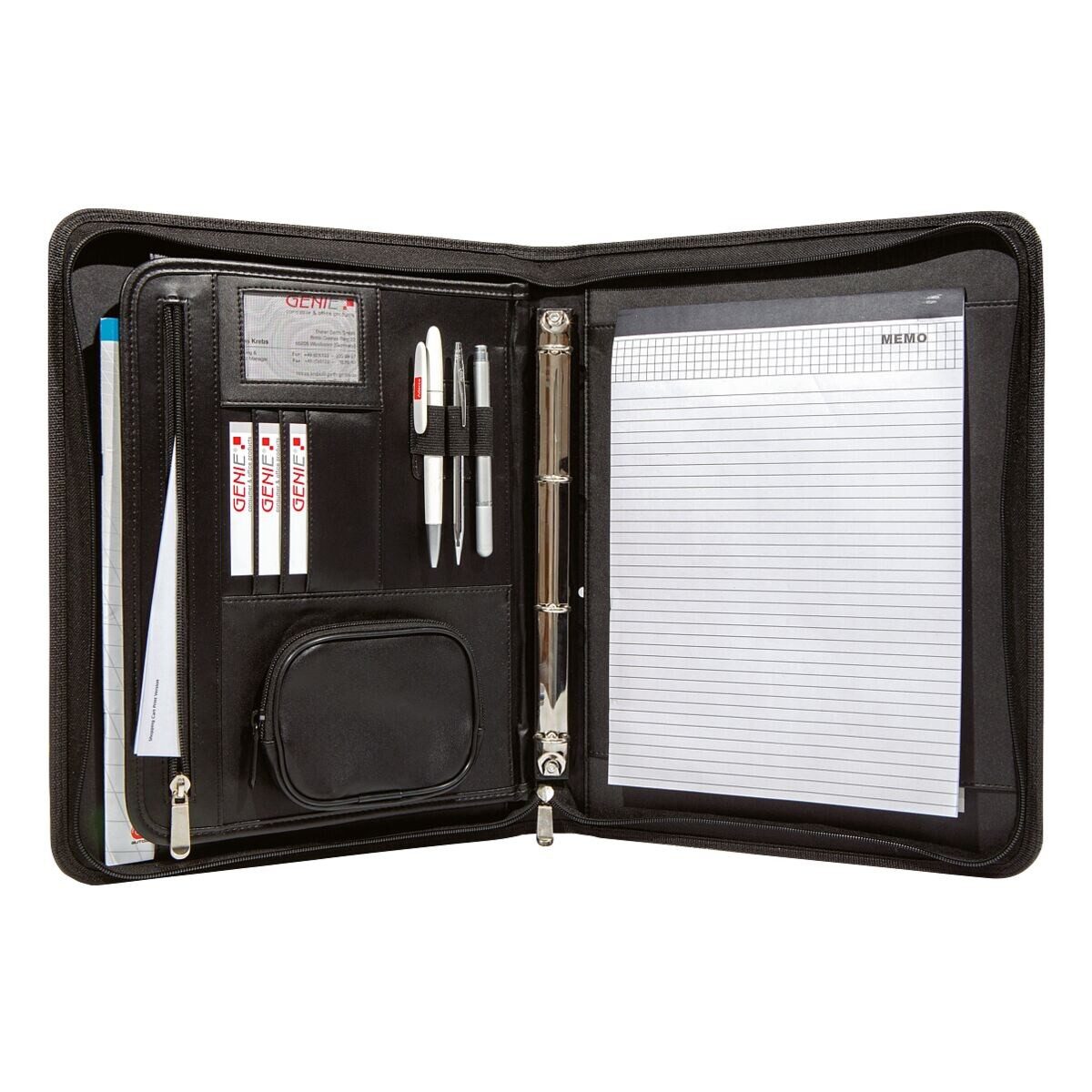 GENIE Konferenzmappe Frankfurt, mit herausnehmbarer Ring-Mechanik