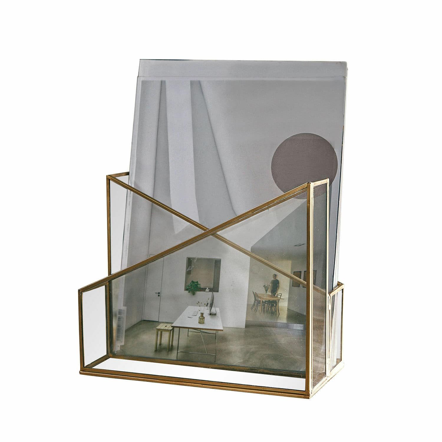Mirabeau Organizer Zeitschriftenhalter Moselle gold/klar