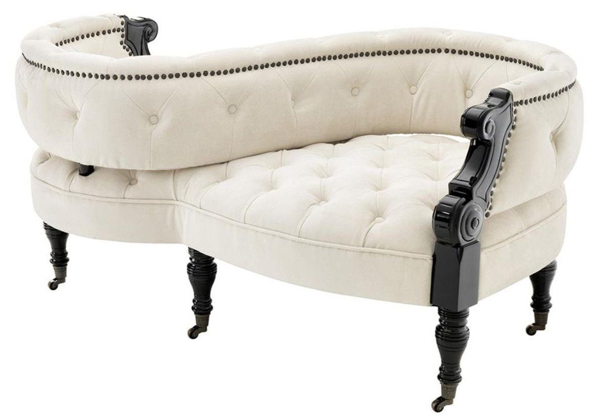 Casa Padrino 2-Sitzer 2-seitiges Sofa auf Rollen 130 x 70 x H. 66 cm - Luxus Hotel Kollektion
