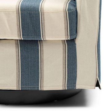 Rivièra Maison Sessel Sessel Moretta Swivel Armchair Blue Stripe drehbar