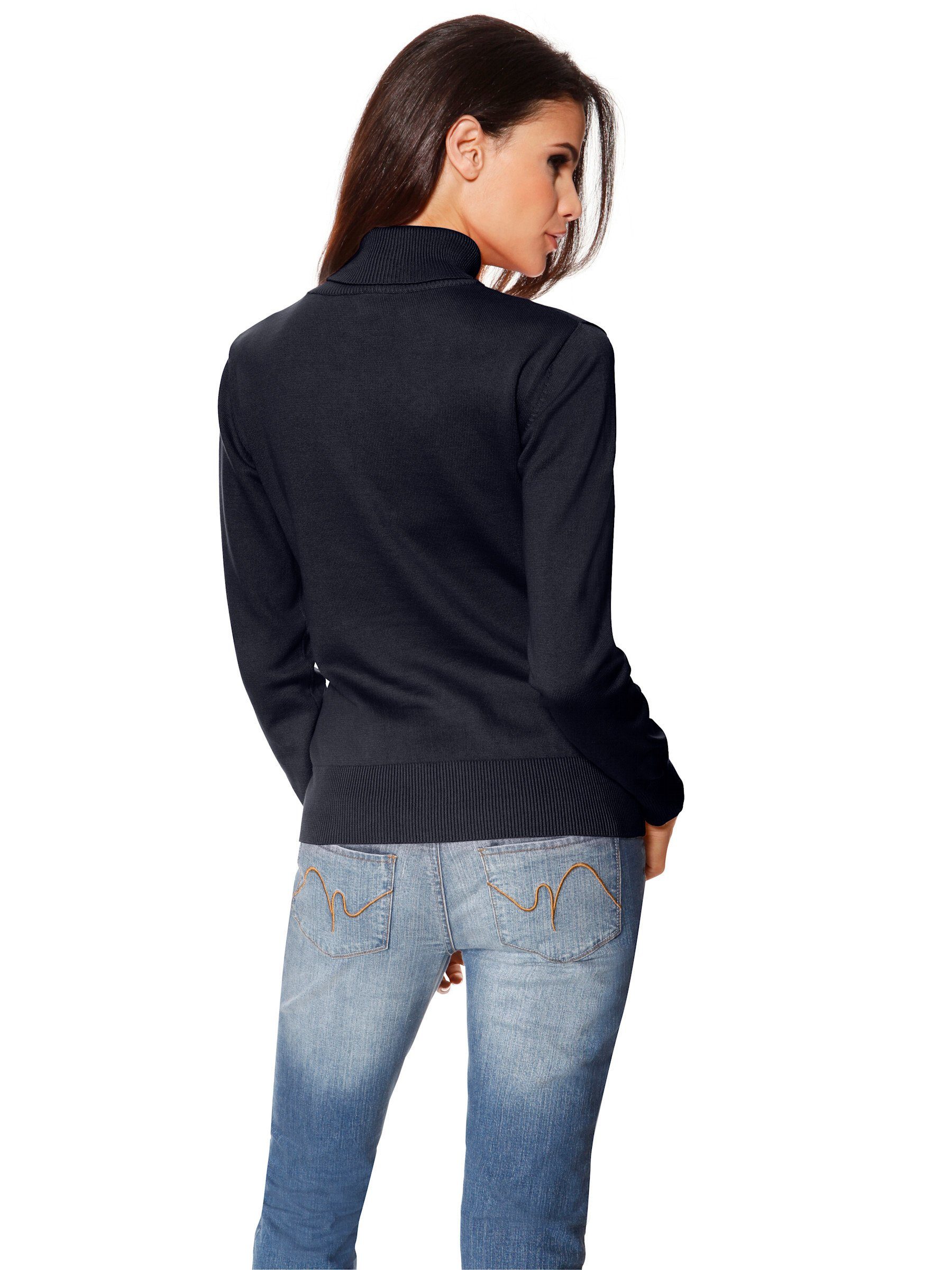 heine Strickpullover Rollkragen-Pullover Langarm Feinstrick