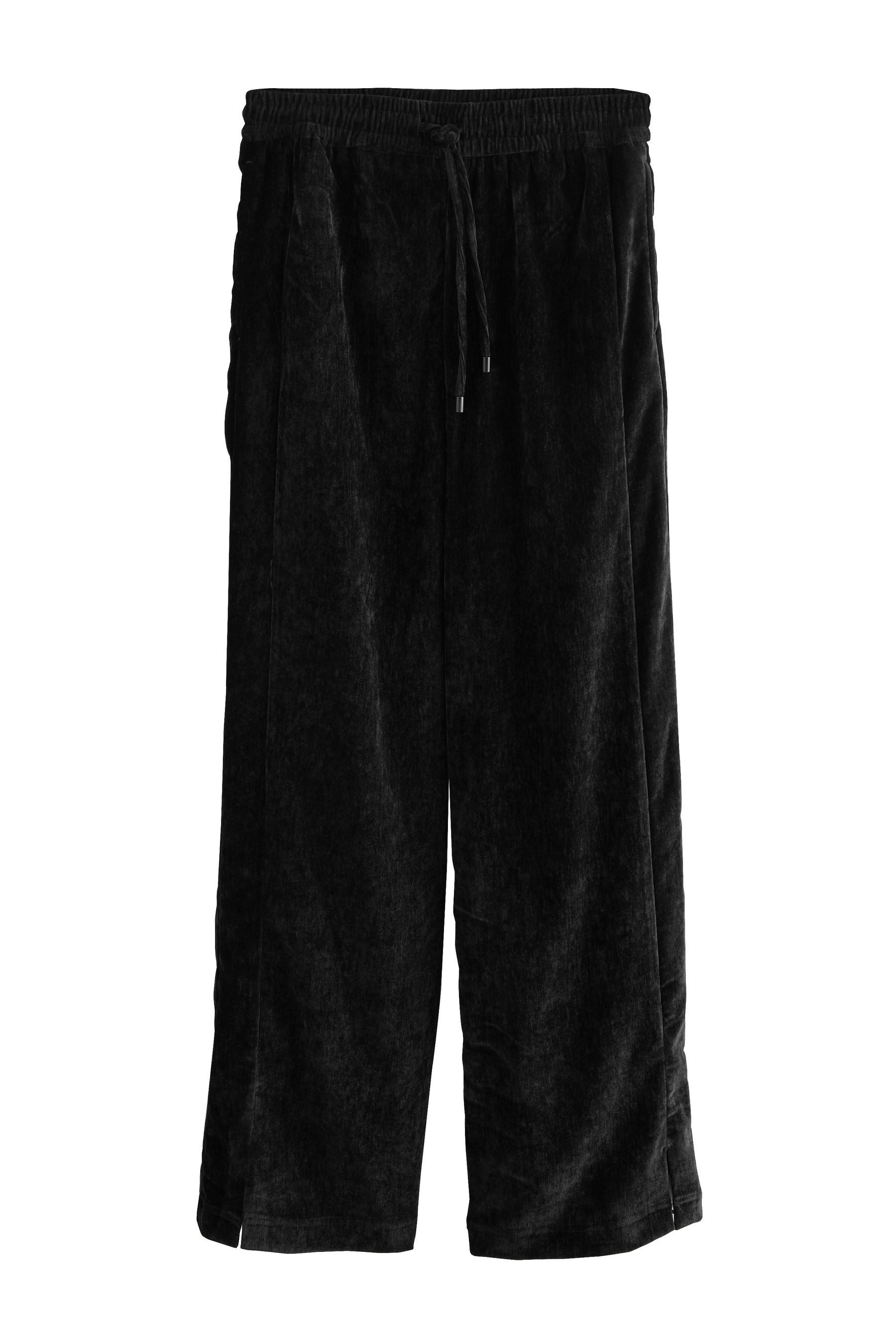 Samthose Hose aus Chenille mit weitem Bein
