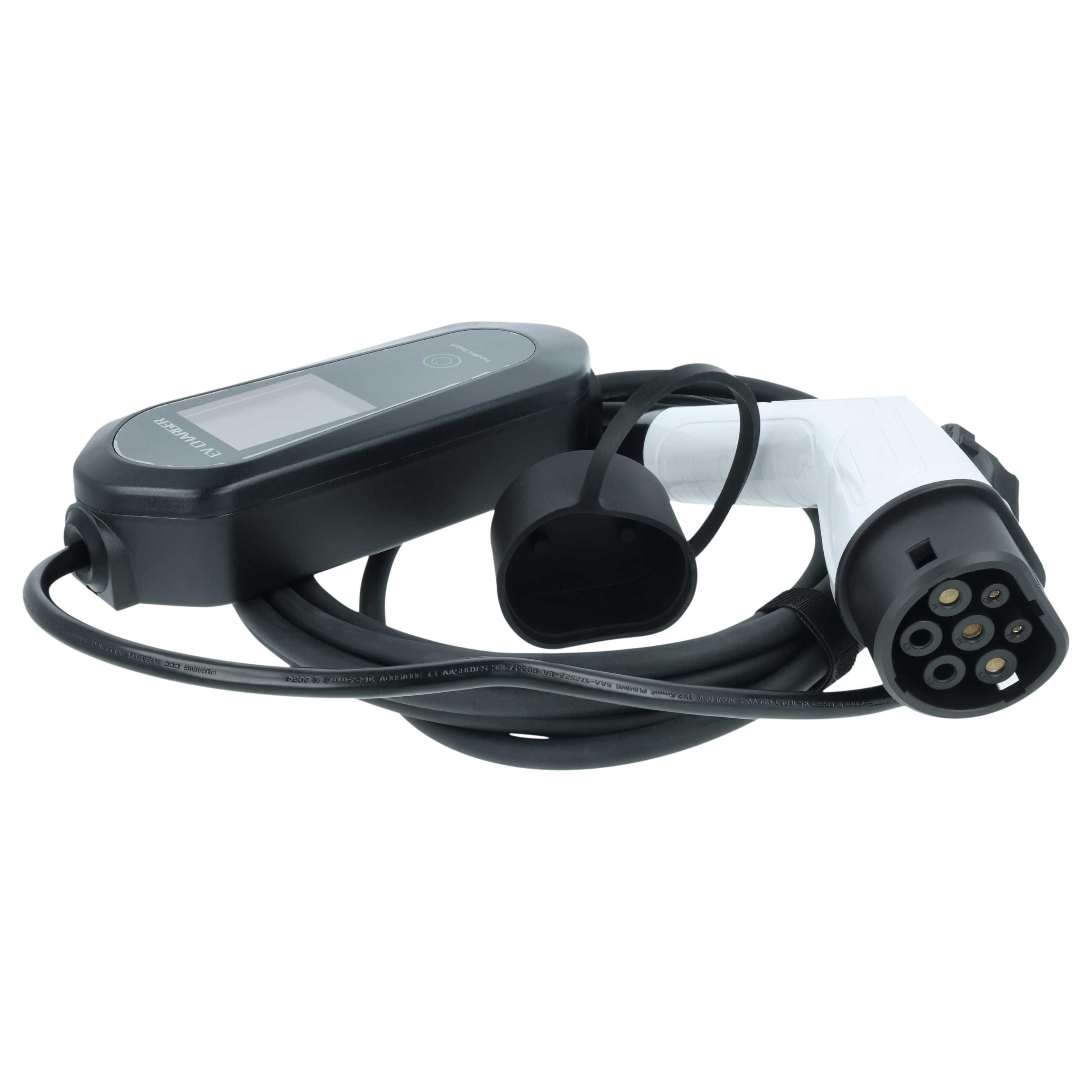 vhbw Typ 2 Ladekabel 3,5 kW 1-phasig für Elektroauto / Plug-in-Hybrid Autoladekabel, (500.0 cm), Gummischutzkappe,Überhitzungsschutz,Unterspannungsschutz