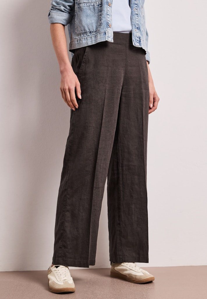 STREET ONE 3/4-Hose STREET ONE / Da.Casual-Hose / SOL_Wide Leg Buttons HW