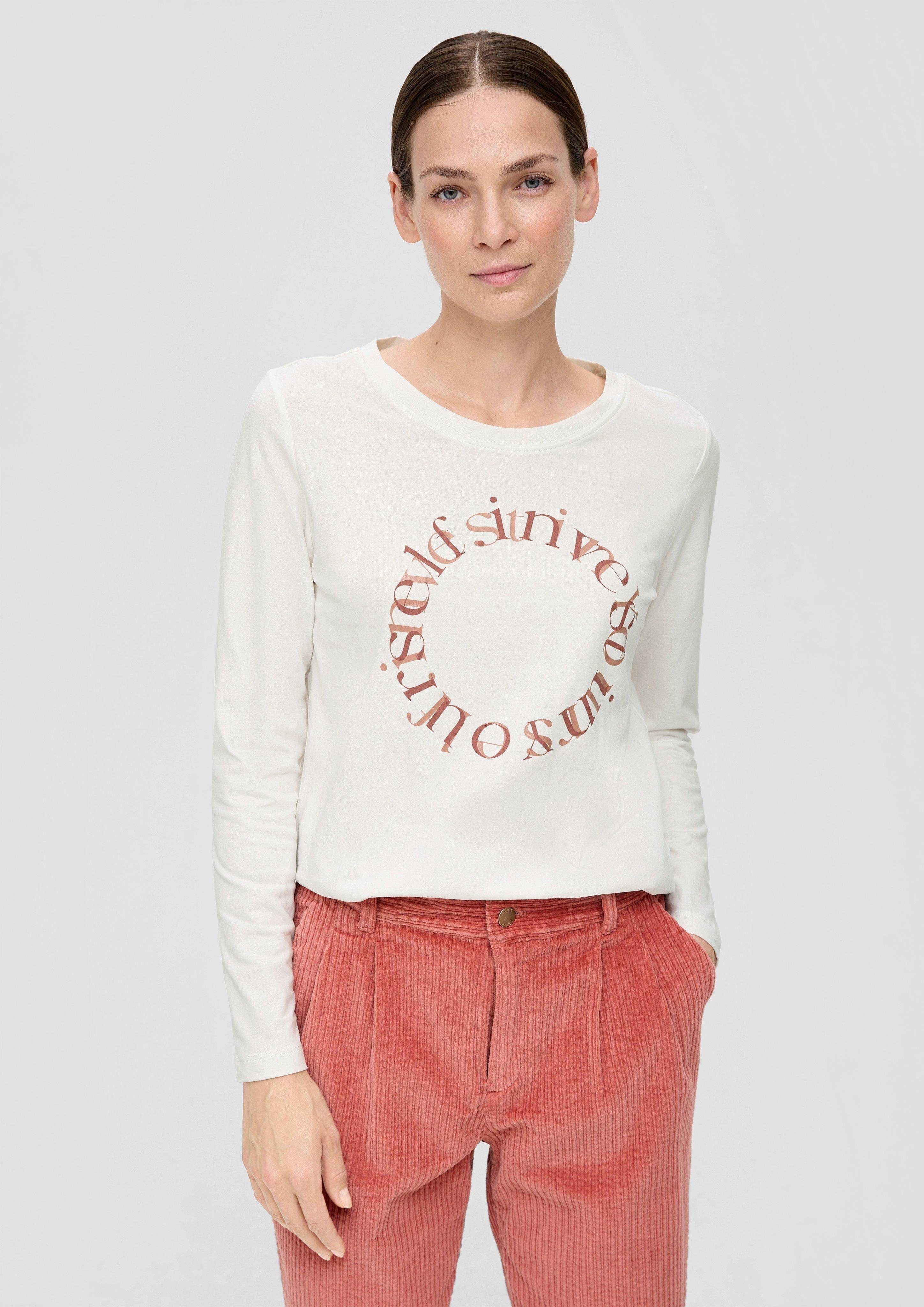Langarmshirt Longsleeve mit Statement-Print