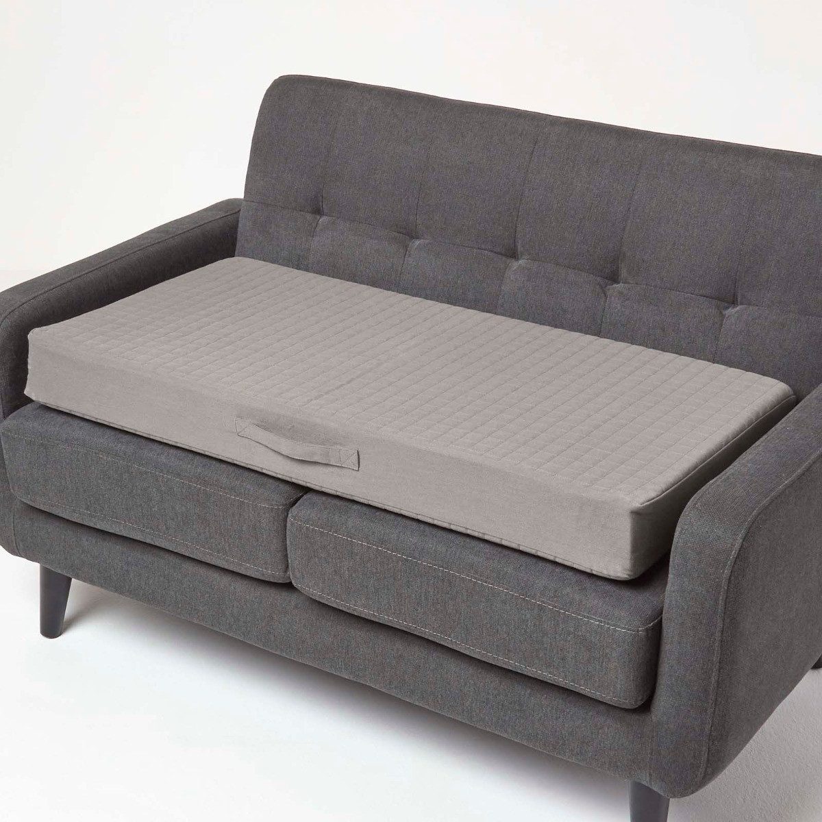 Homescapes Sitzkissen Sofa-Auflage 100 x 50 cm - orthopädisches Sitzkissen grau