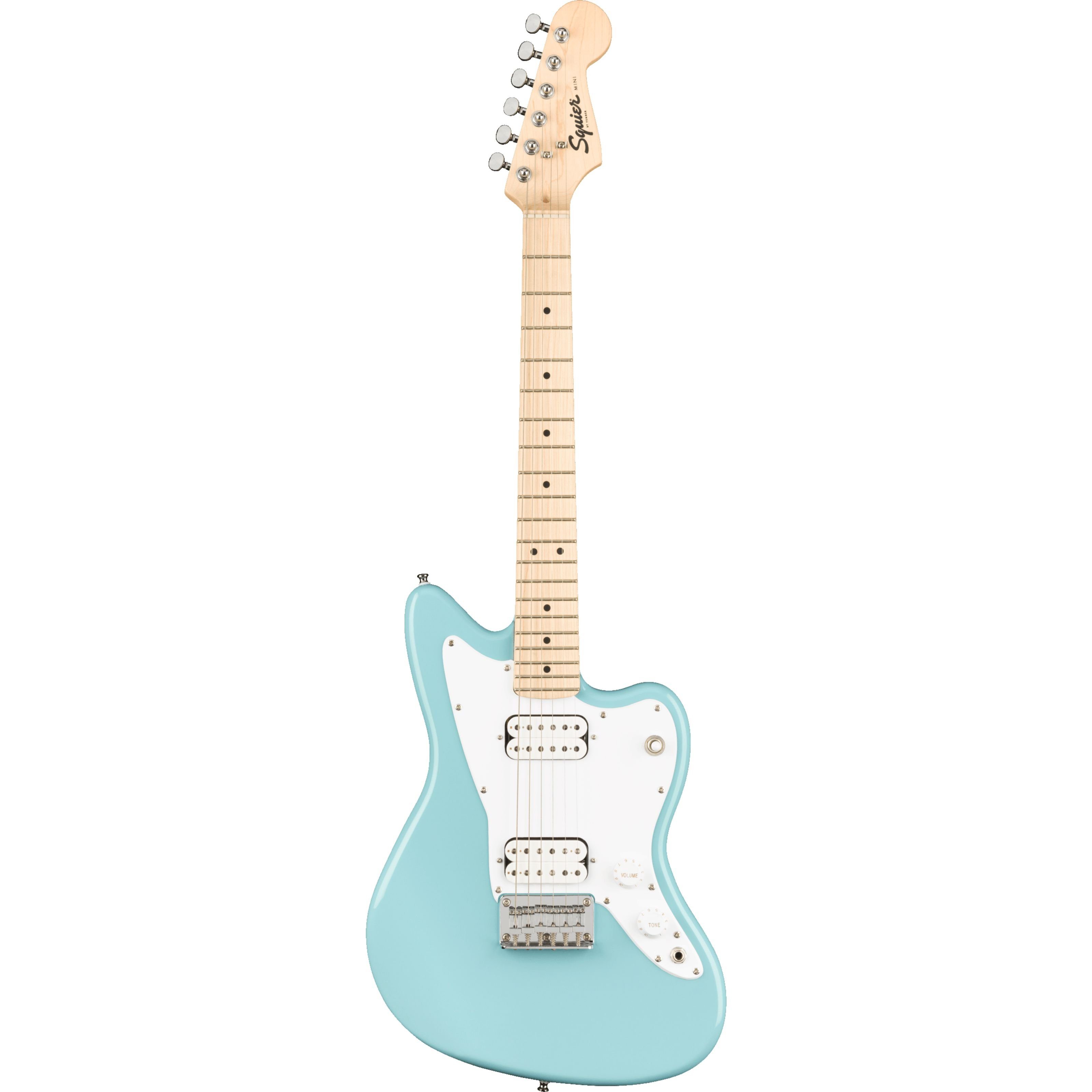 Squier E-Gitarre, Fender Mini Jazzmaster HH MN Daphne Blue, E-Gitarren, Andere Modelle, Mini Jazzmaster HH MN Daphne Blue - E-Gitarre