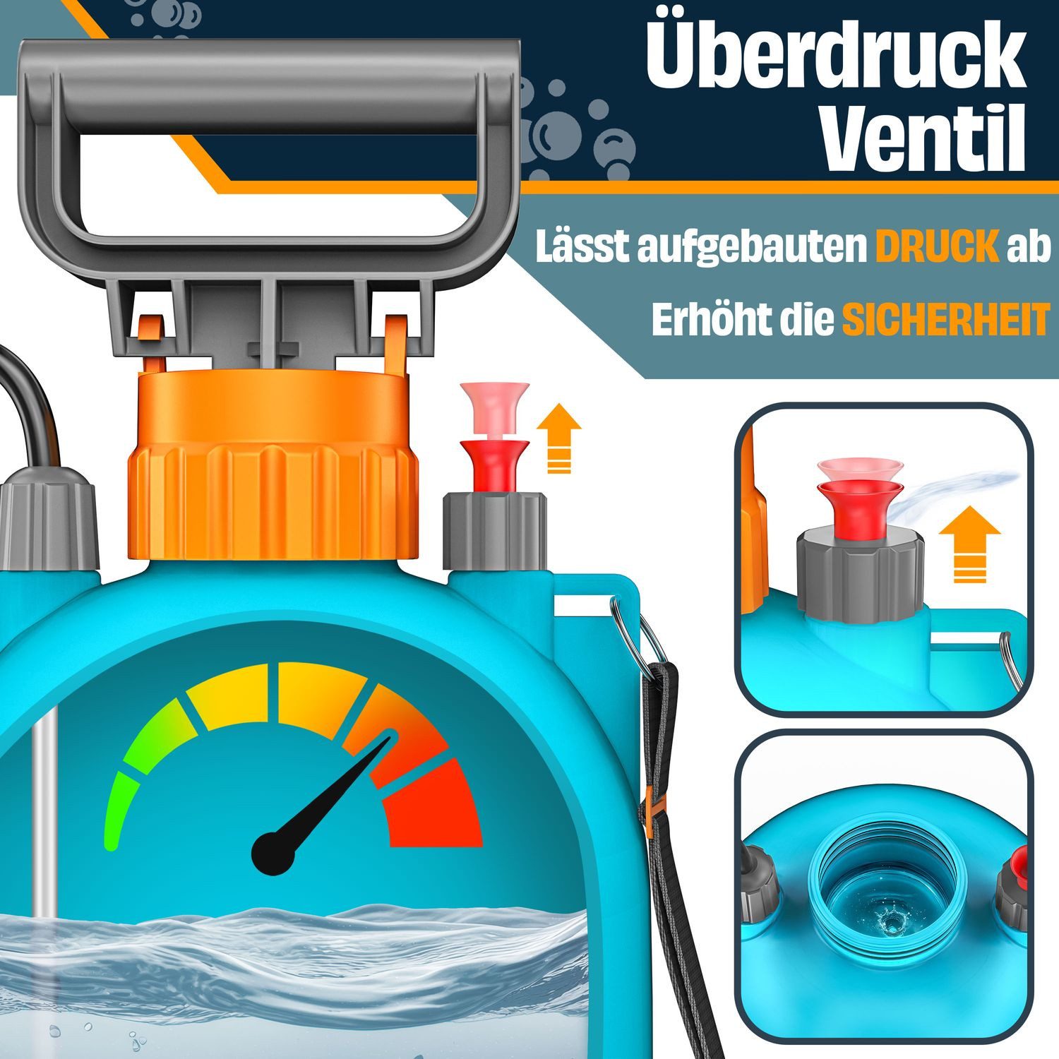 MASKO Drucksprühgerät Drucksprüher säurebeständiges Sprühgerät 5L Füllinhal günstig online kaufen