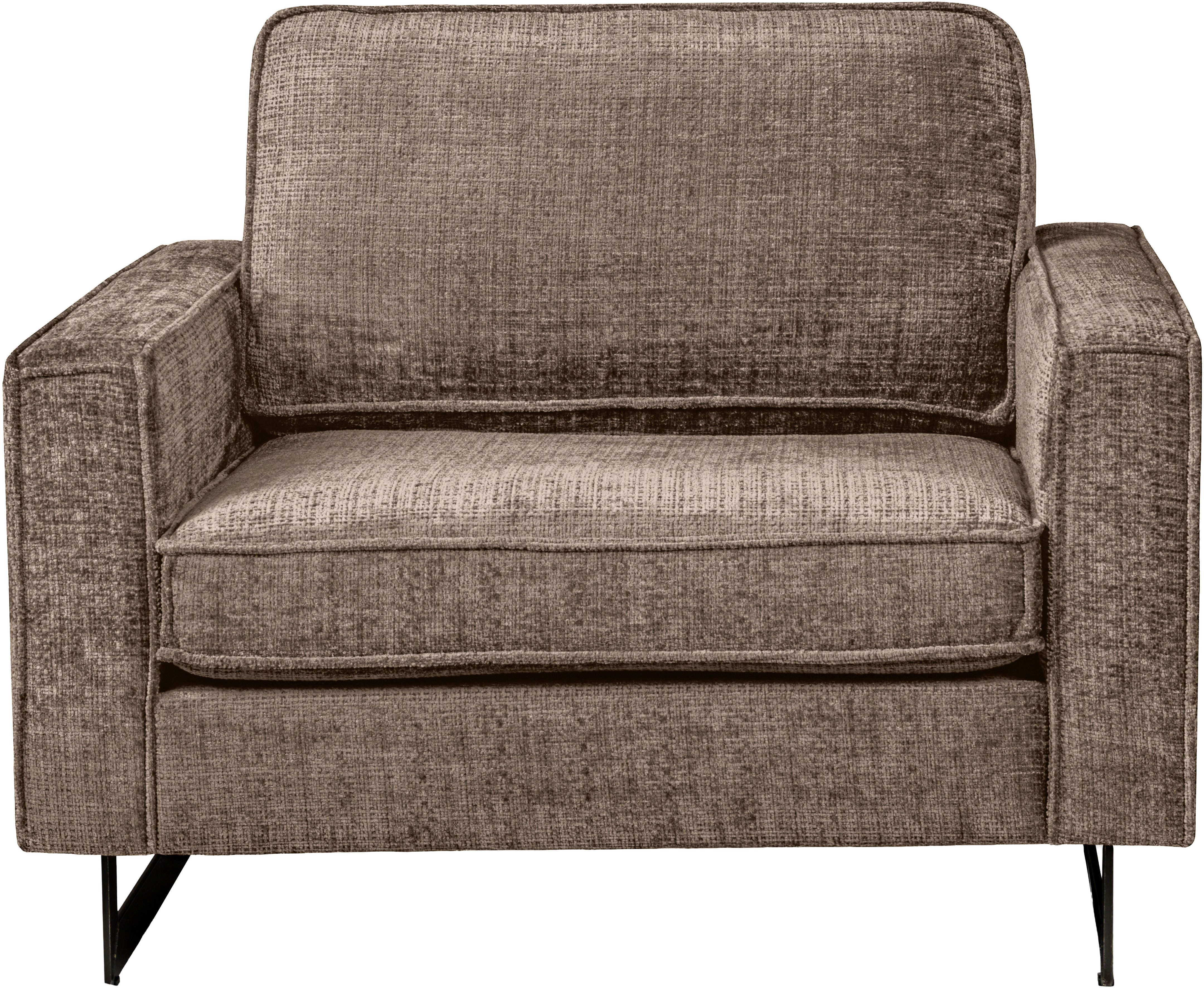 Home affaire Loveseat Pinto 105 cm, Cord, Chenille, Lederoptik, mit Keder, Metallfüßen und auch in Cord Bezug erhältlich