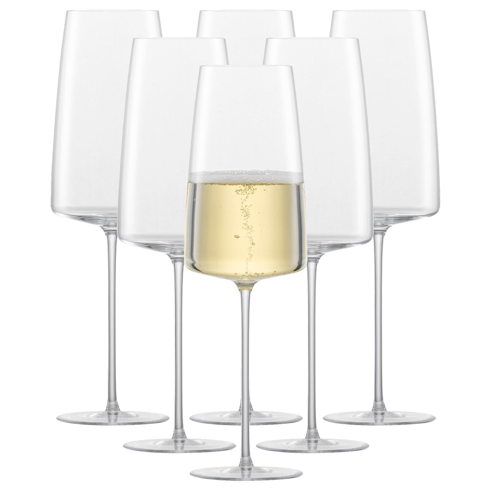 Zwiesel Glas Sektglas Simplify Sektgläser leicht & frisch 407 ml 6er Set, 6-tlg., Glas