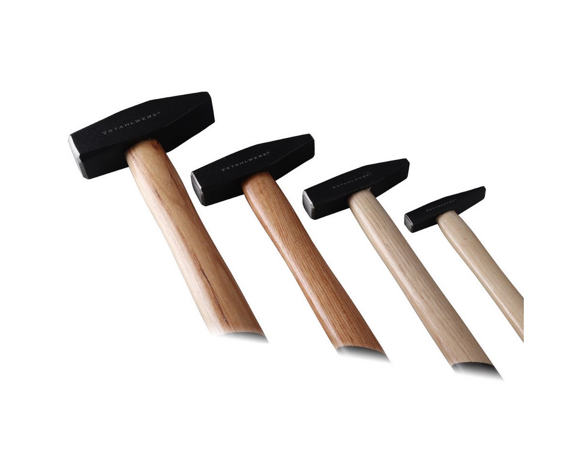 Thumbnail - STAHLWERK Hammer Hammer Schlosserhammer Set 100g 300g 500g 1000g (Set, 4-St), ergonomischer Griff aus hoch belastbarem H...
