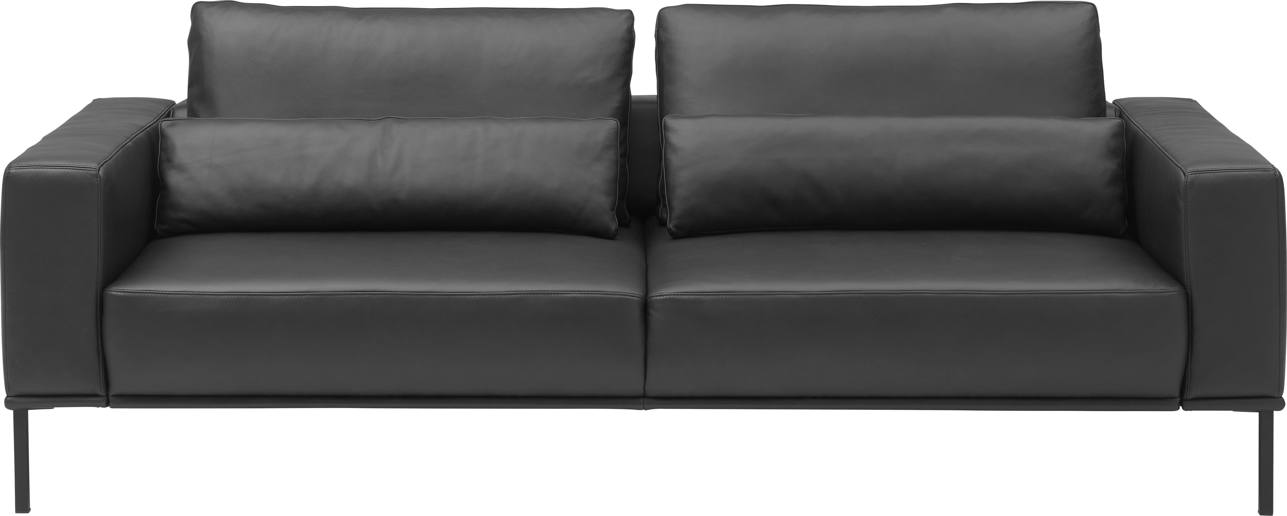 Musterring 3-Sitzer JustB!PM100, 242 cm breit, aus hochwertigem Leder, XL-Sofa, wahlweise mit Nierenkissen und mot. Sitzauszug, Fuß schwarz