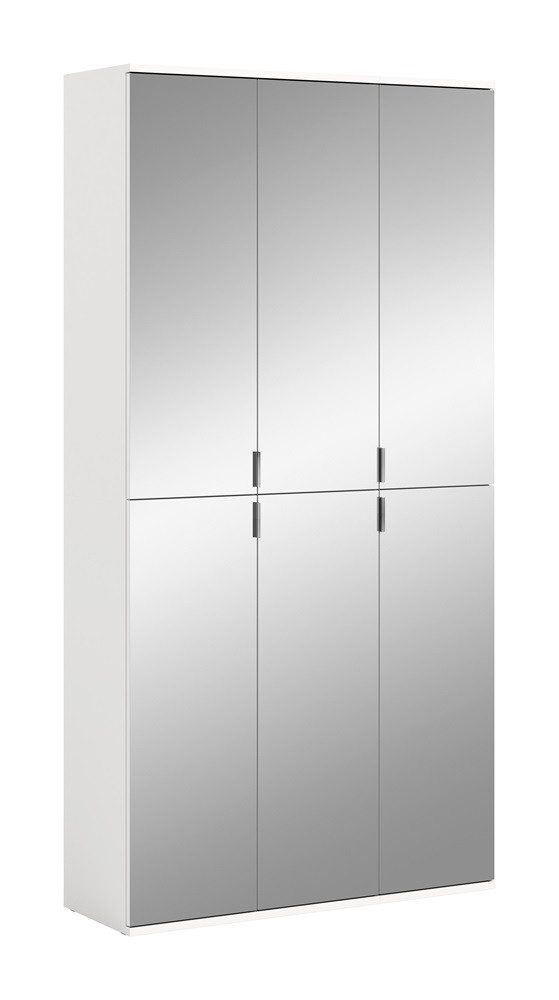 xonox.home Kleiderschrank Garderobenschrank Projekt X Kombination weiß Spiegeltüren 2-teilig