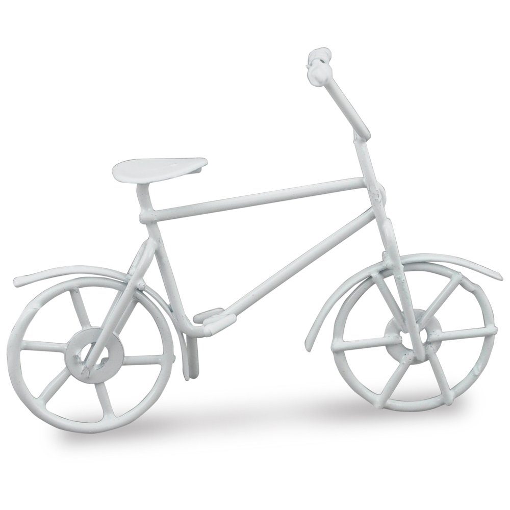 Metall-Deko cm -weiß- MEYCO 6 'Fahrrad' 10 Hobby Dekofigur x