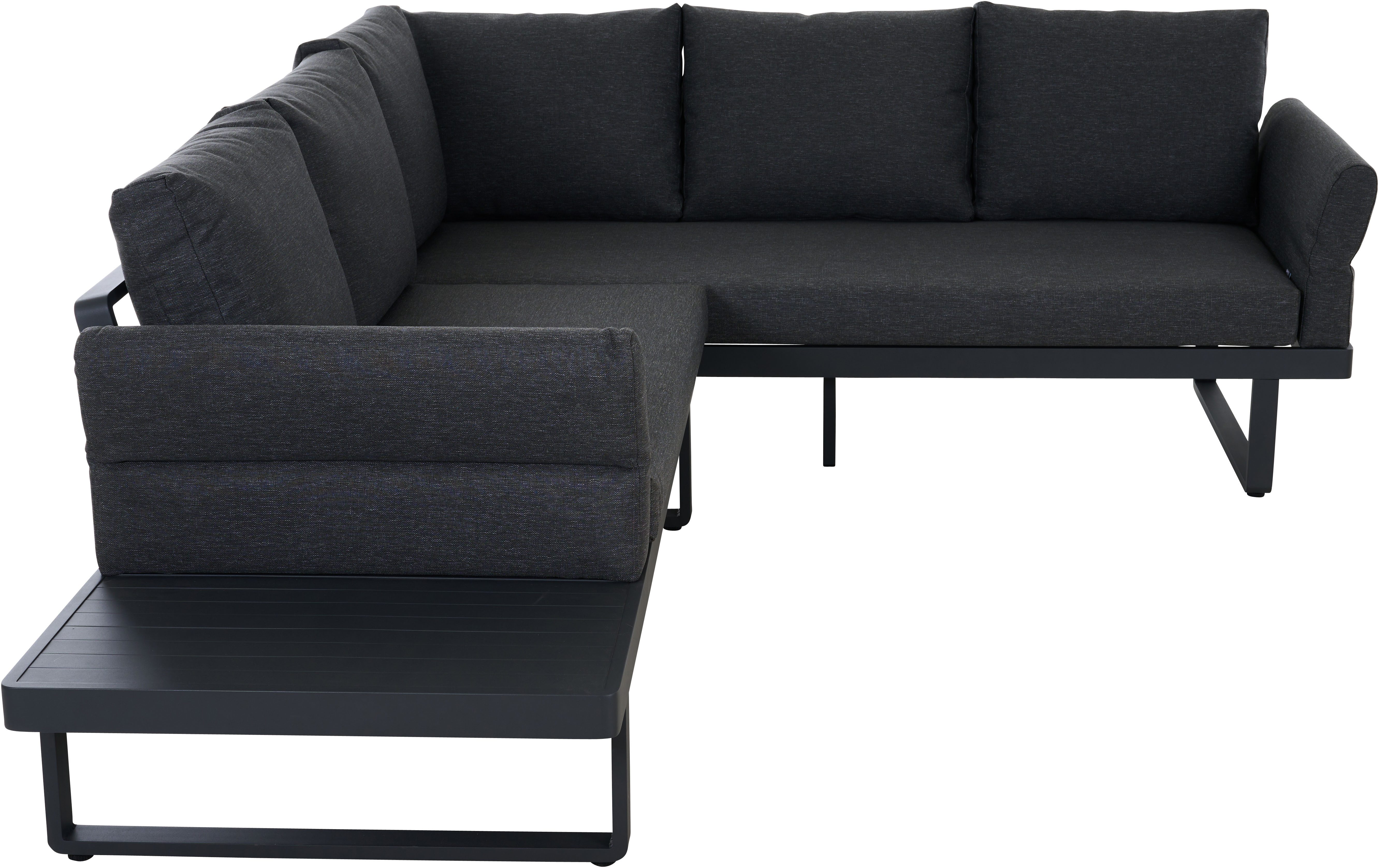 Siena Garden Loungeset WESTON, (Set, 3-tlg), aus Aluminium, inkl. Sitz- und Rückenkissen in mix anthrazit