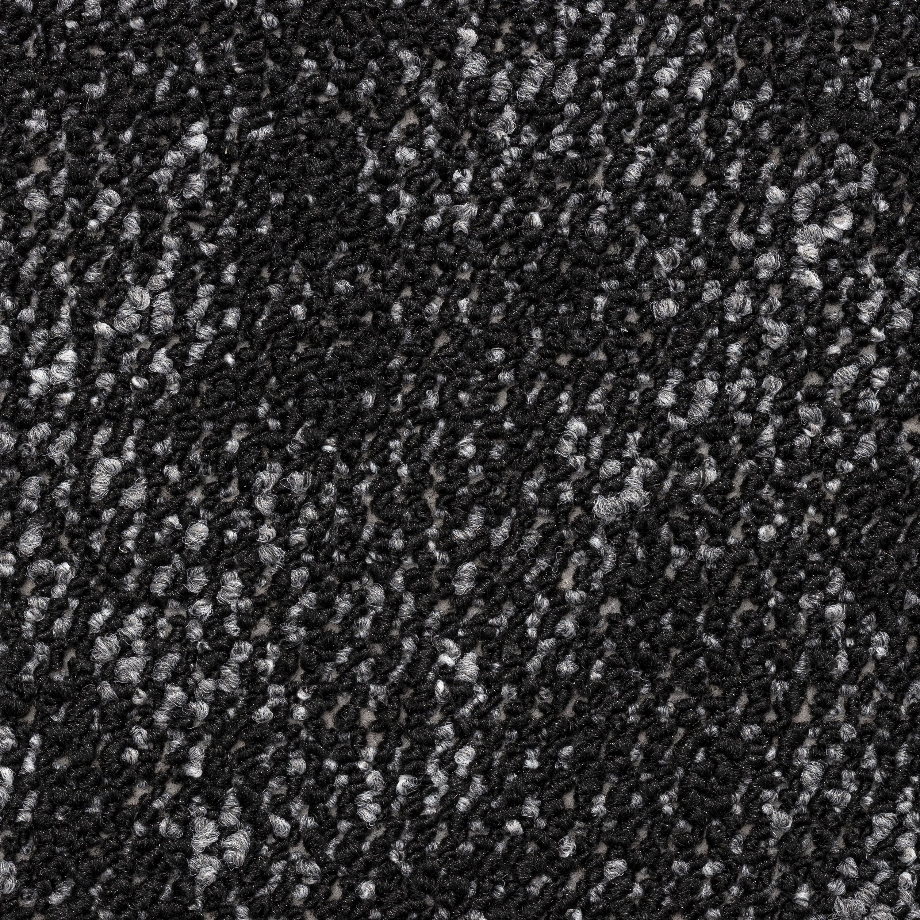 ZENYA Teppich N105RBT00500078, Zenya Wave Teppichfliesen 50x50 cm - Steinkohle mit Wellenmuster