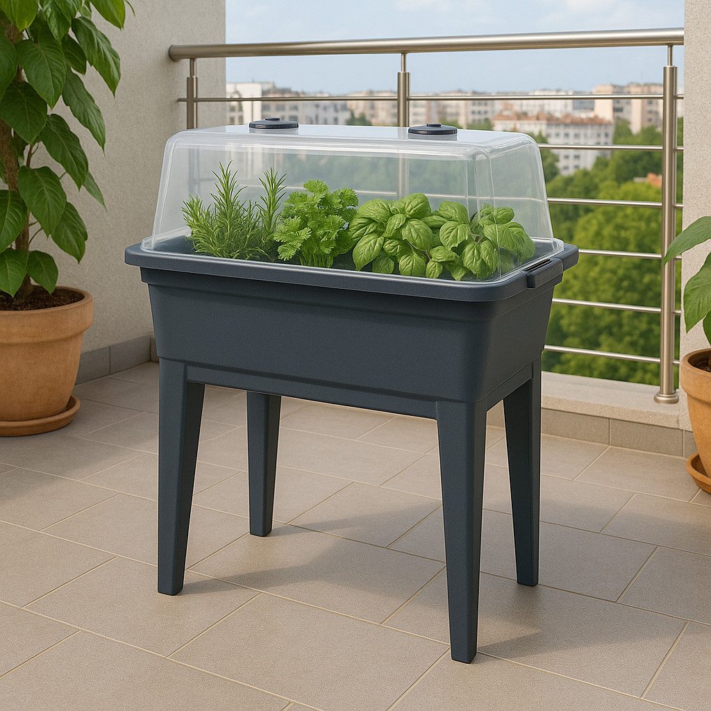 dynamic24 Hochbeet, inkl. Deckel Gewächshaus Frühbeet Treibhaus Pflanzkaste günstig online kaufen