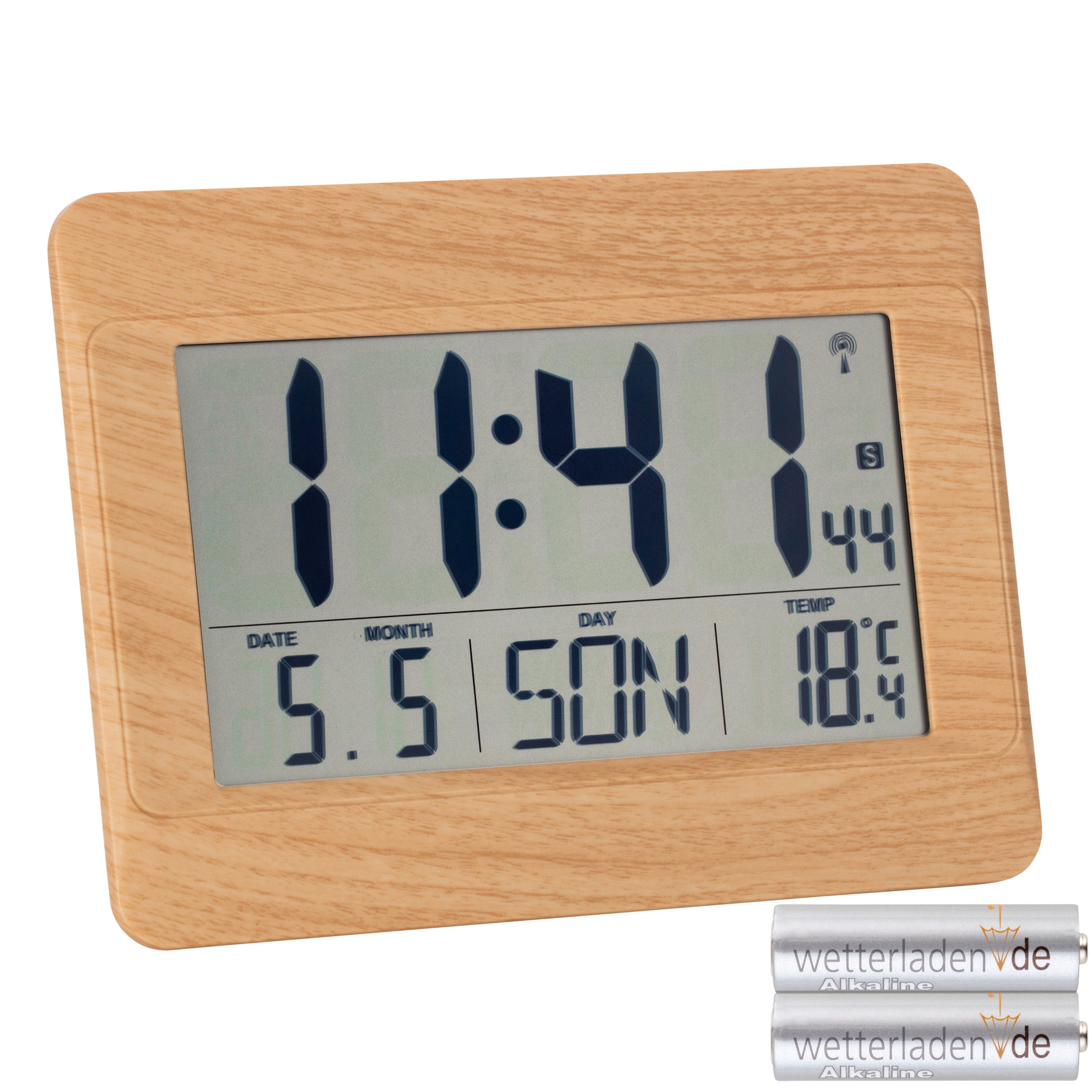 TFA Dostmann Funkwanduhr digitale Wanduhr TFA 60.4519 mit Datum, Wochentag günstig online kaufen