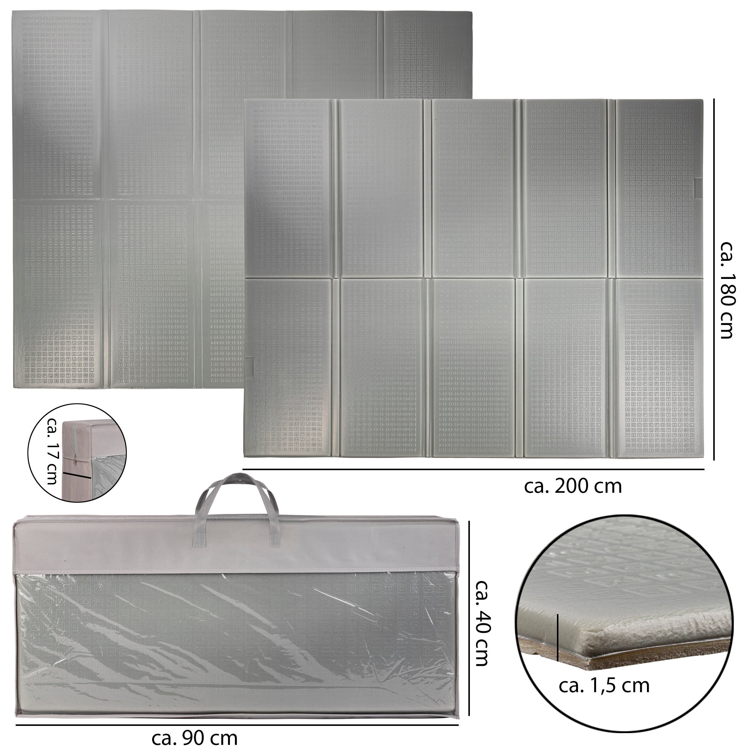 ONVAYA Bodenmatte Spielmatte, Krabbelmatte faltbar, 150x200, 180x200