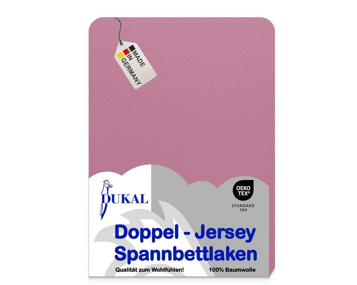 DUKAL Spannbettlaken Kinderspannbettlaken, 32 verschiedene Farben, 100% Baumwolle, Doppel-Jersey, Gummizug: rundum, (1 Stück), 40x90 cm, aus hochwertigem Doppel-Jersey, Made in Germany