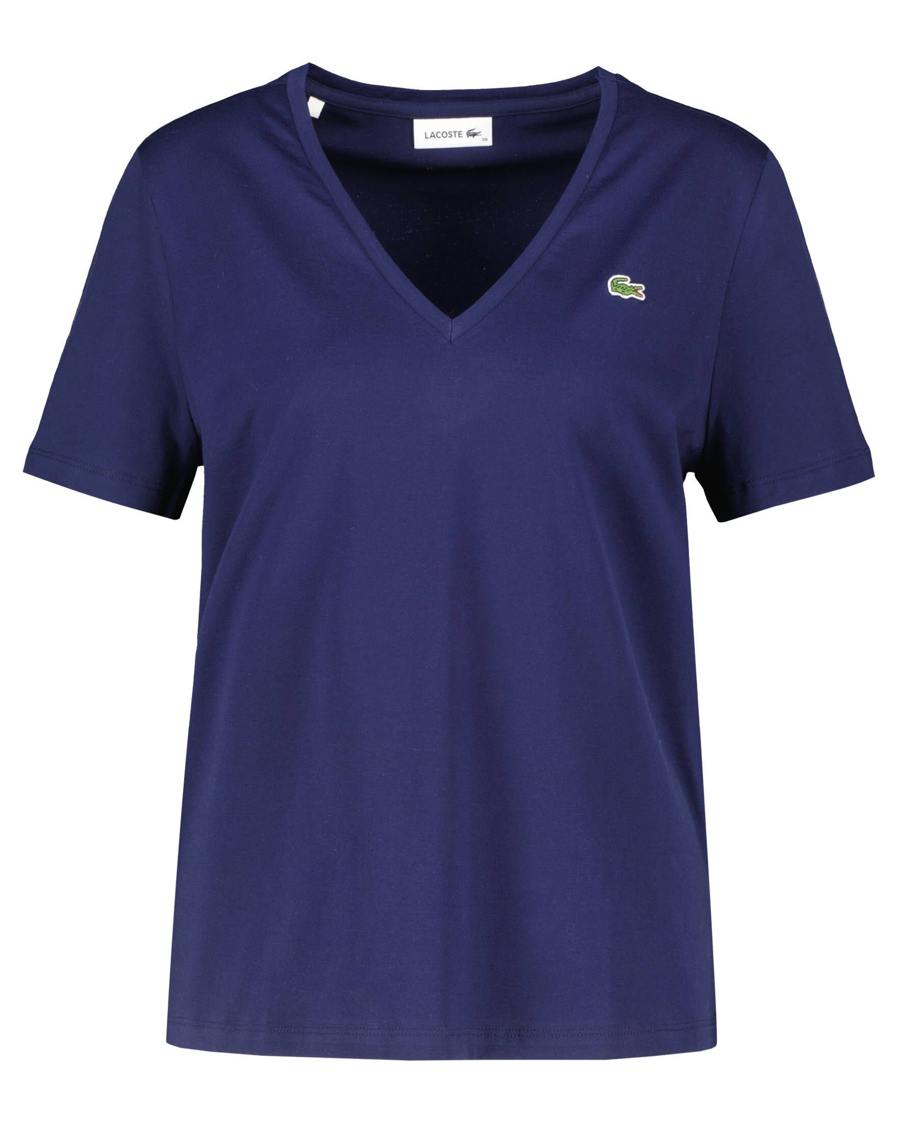 T-Shirt Lacoste marine Damen T-Shirt (52) (1-tlg)