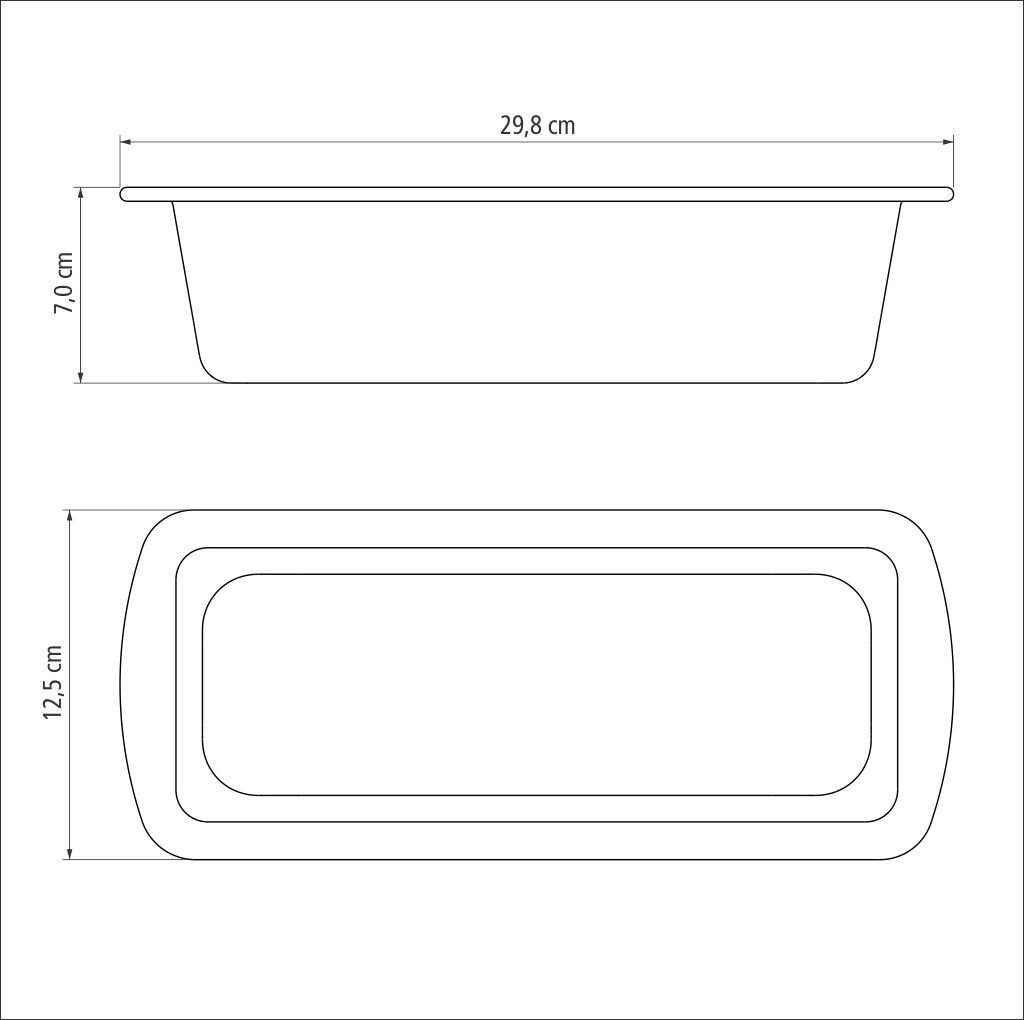 Tramontina Kastenform Kuchen- und Optik antihaftbeschichtet, schicke Brotbackform BRASIL, 2-Farben