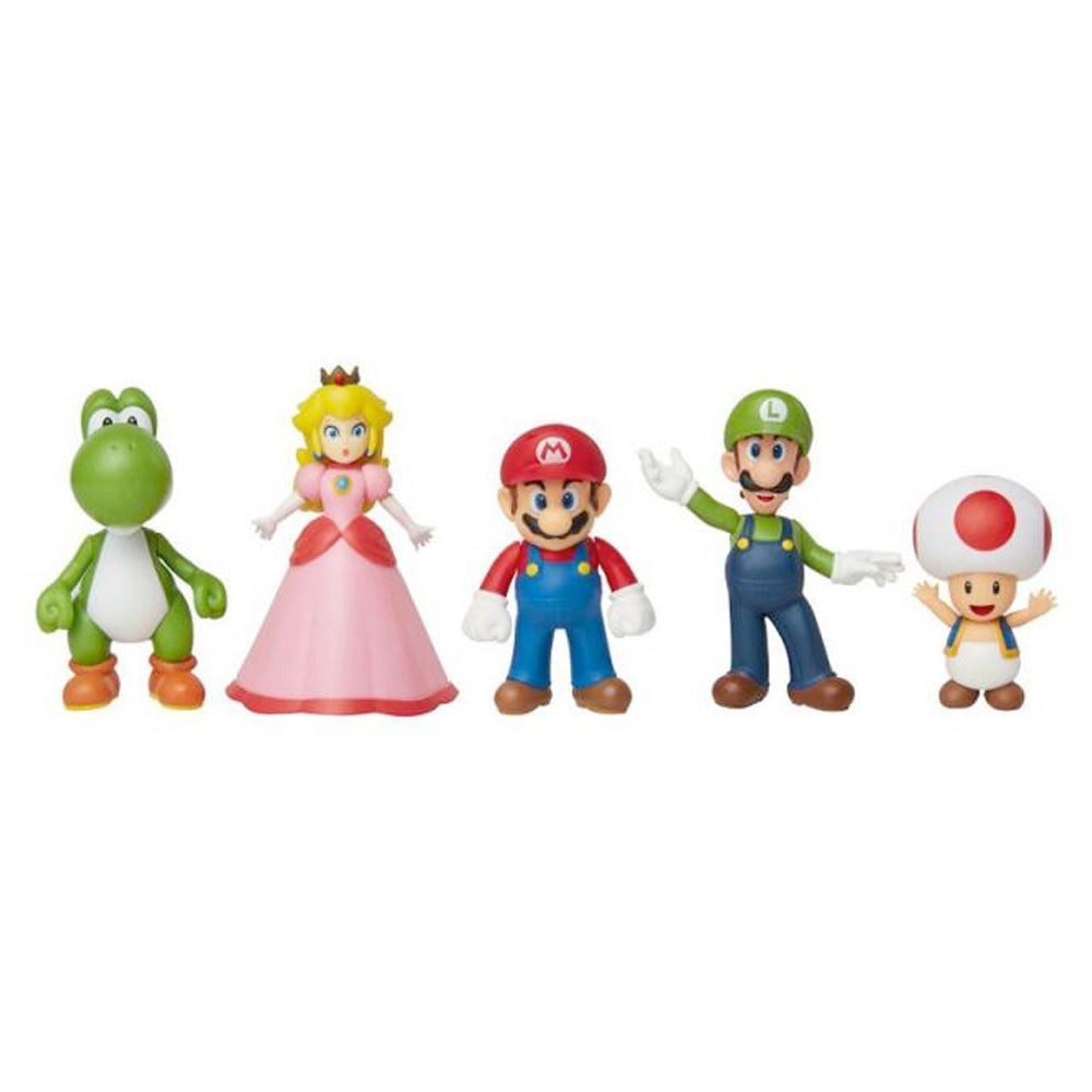 Super Mario Spielfigur Nintendo Super Mario Figuren 5er Set Mario & Friends, 6,5 cm, (5-tlg)