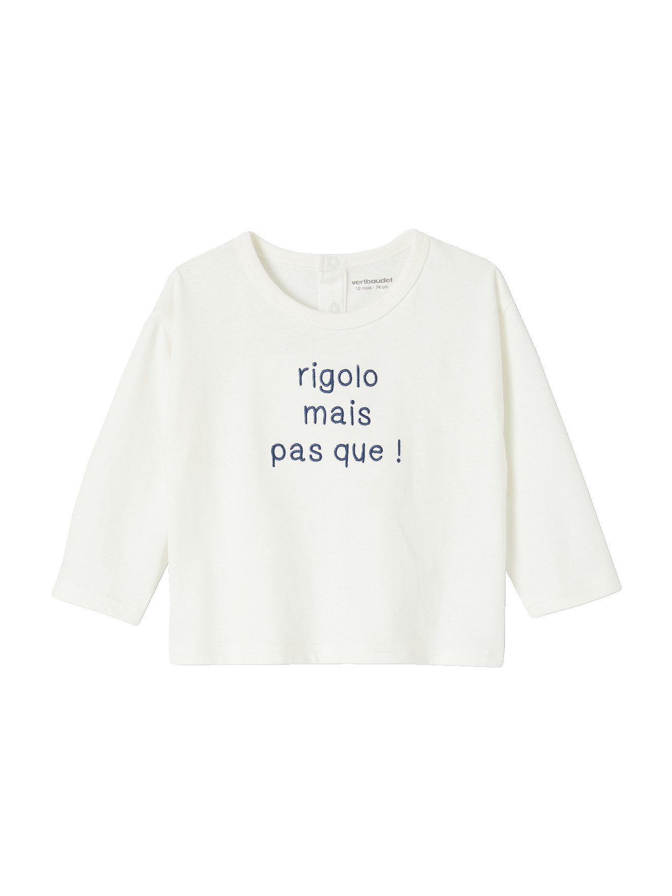 Langarmshirt Baby Shirt aus mit Message