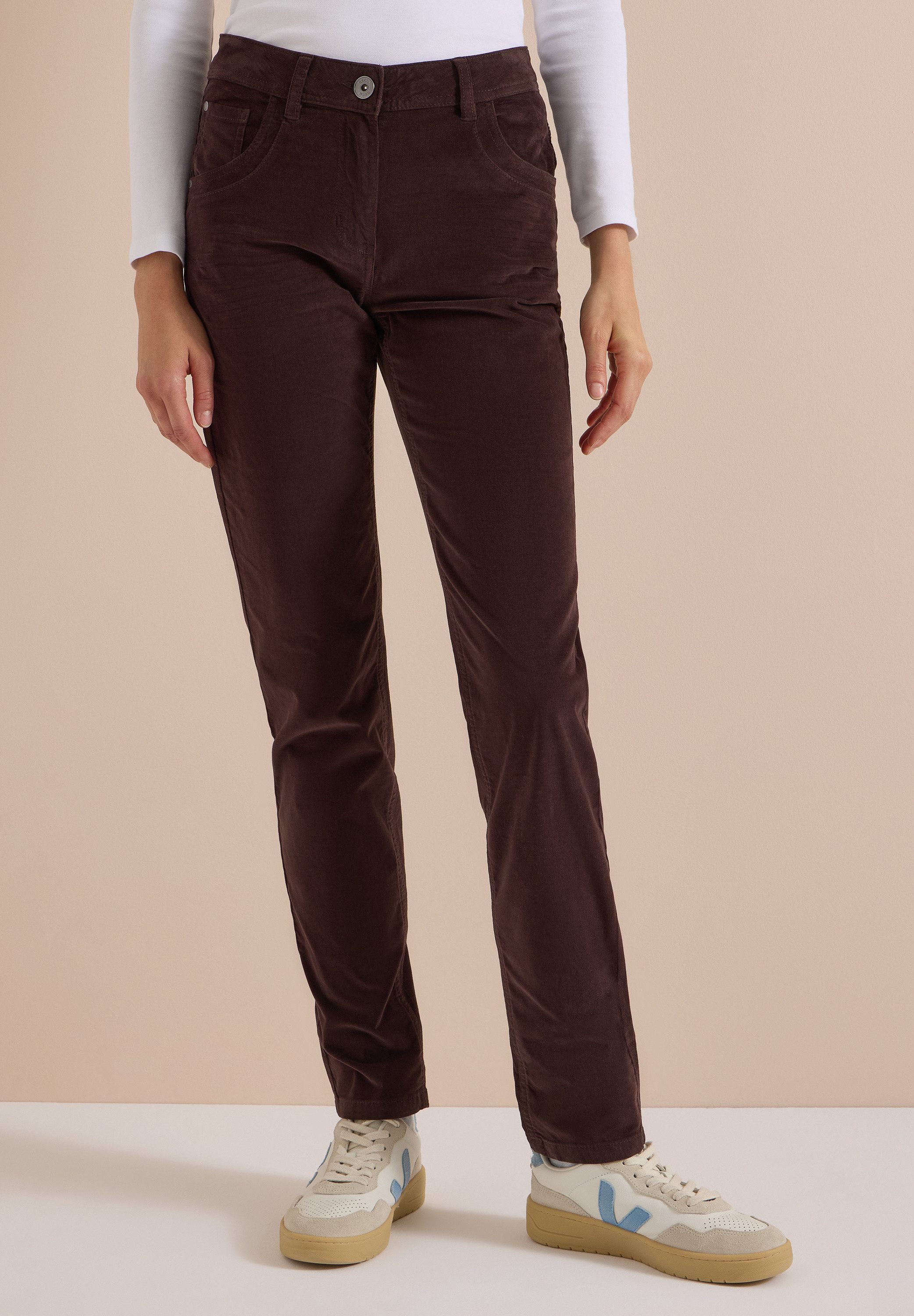 CECIL 5-Pocket-Hose in Cord-Optik
