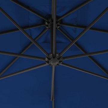 furnicato Sonnenschirm Ampelschirm mit Stahlmast 250x250 cm Azurblau