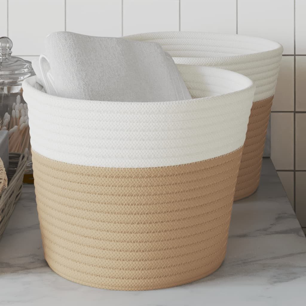 furnicato Aufbewahrungskorb Aufbewahrungskörbe 2 Stk. Beige günstig online kaufen