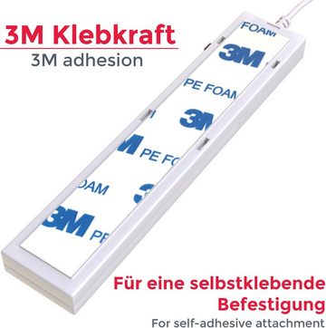 B.K.Licht LED Stripe BK_LS1185 LED Strip 1m, LED Band mit Bewegungsmelder, Selbstklebend, 30-flammig, Schrankbeleuchtung, Batteriebetrieben (exkl), mit Silikonbeschichtung