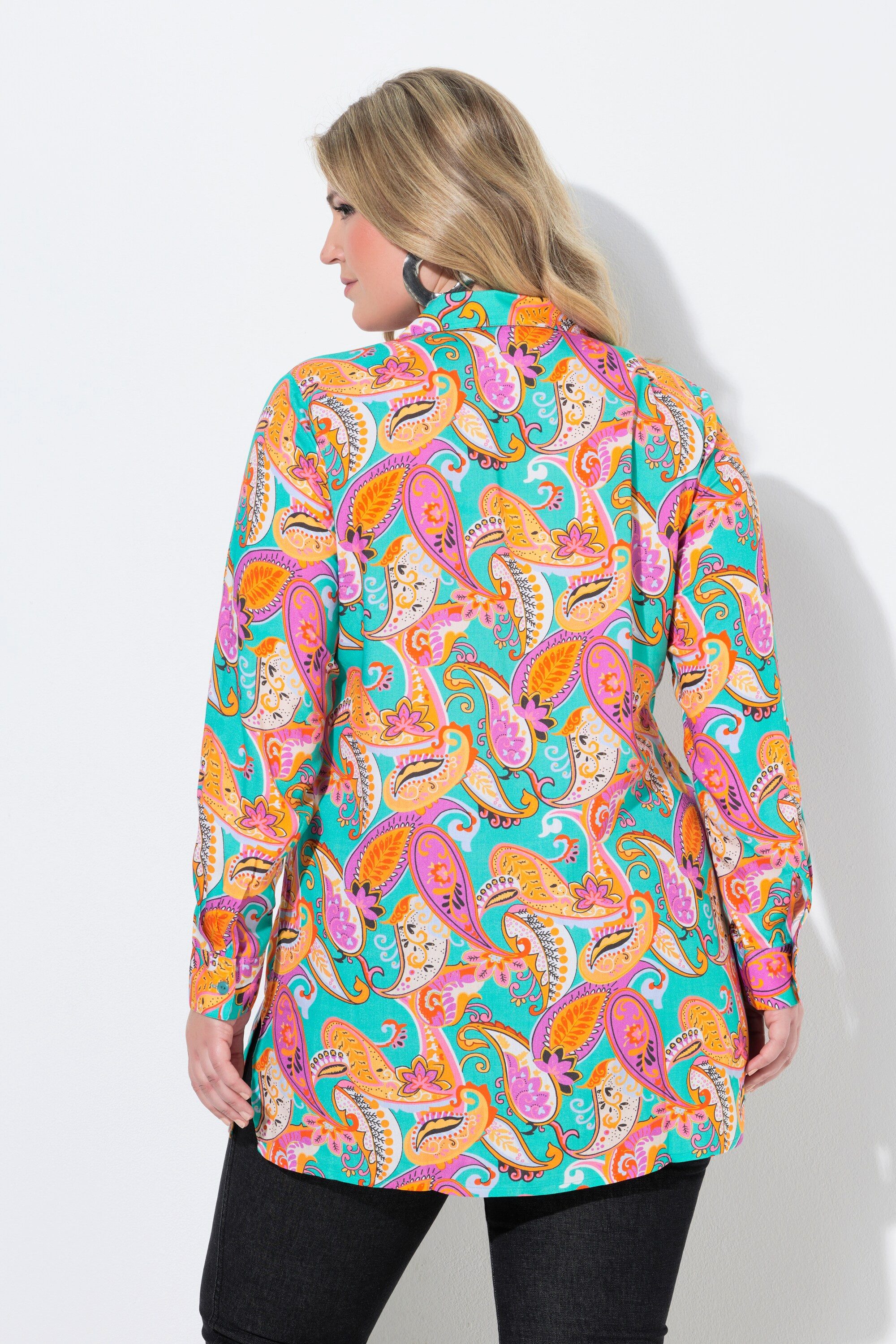 MIAMODA Longbluse Longbluse Paisleymuster Hemdkragen Langarm