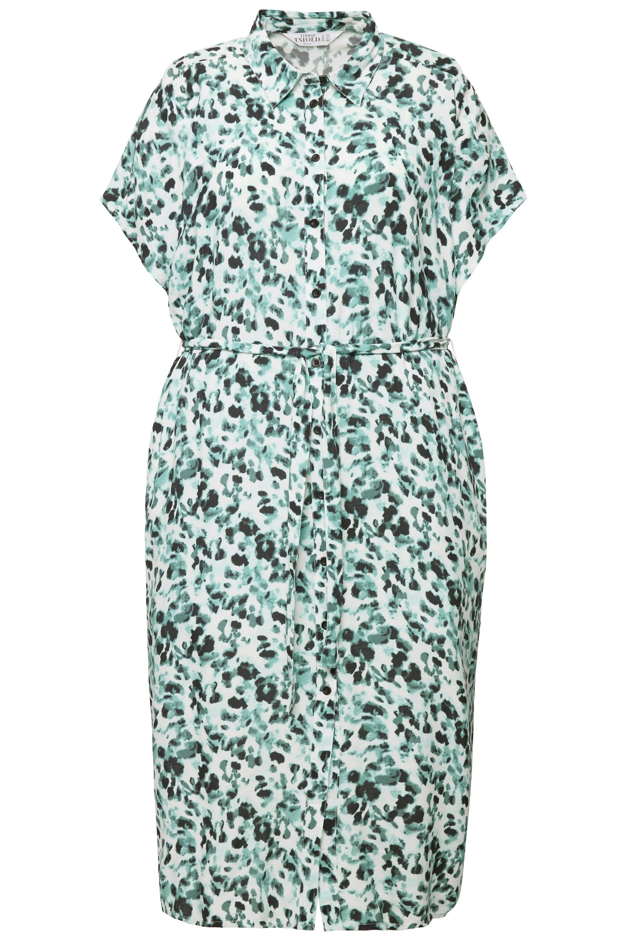 Studio Untold Hemdblusenkleid Hemdblusen-Midikleid oversized Allover-Print günstig online kaufen