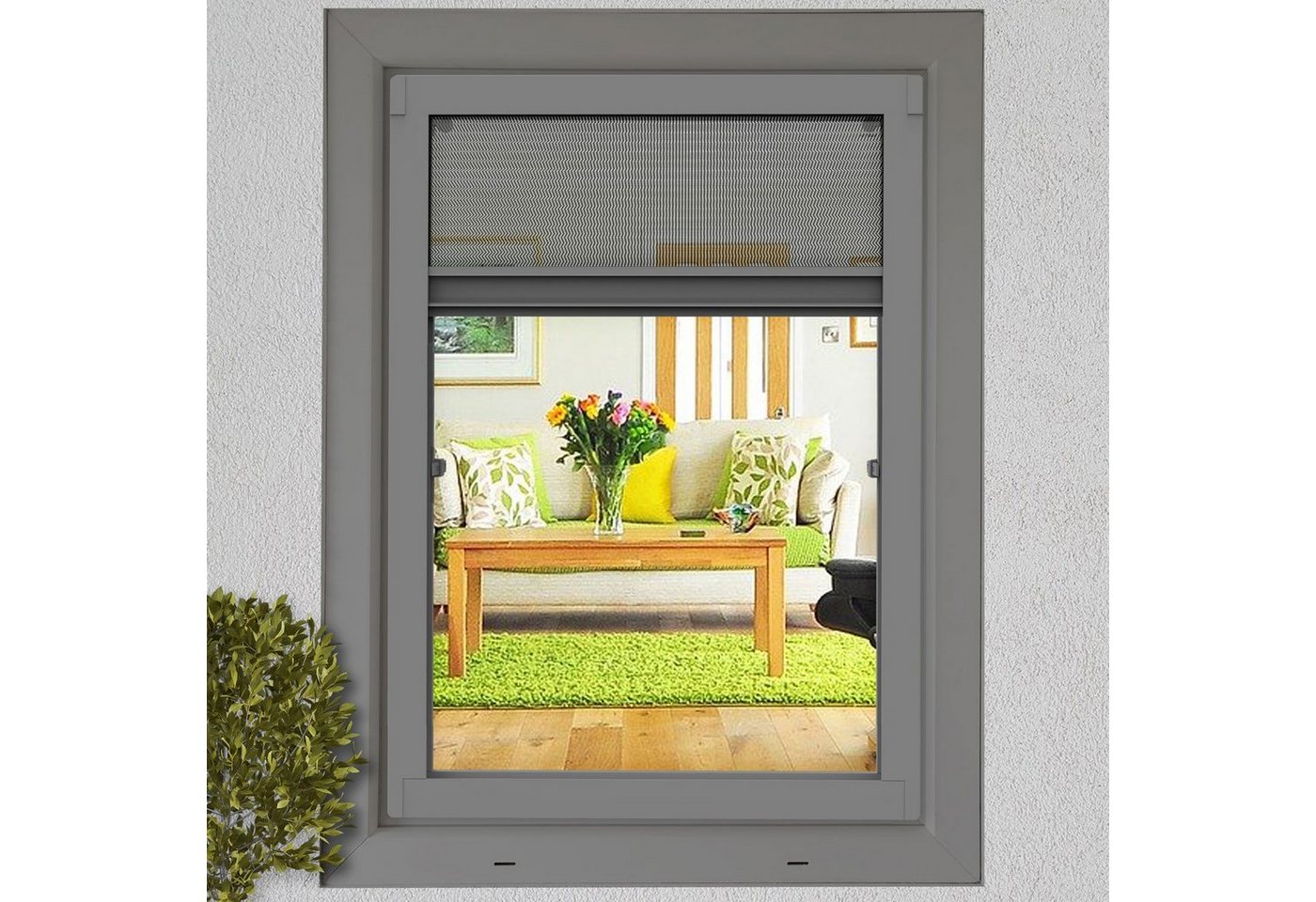 Thumbnail - Nematek Insektenschutzplissee Insektenschutz Plissee für Fenster und Dachfenster Dachfensterplissee