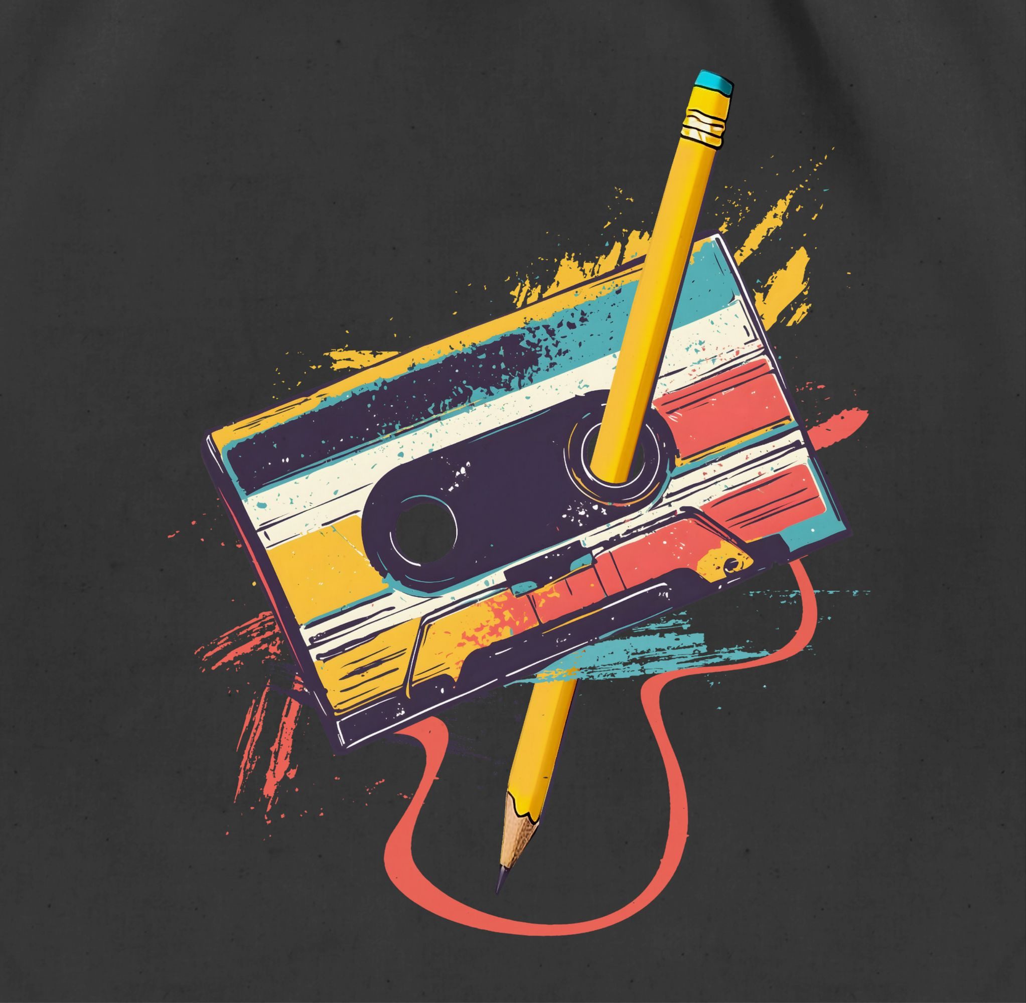 Shirtracer Turnbeutel Retro Kassette I Retro Geschenke 80er Jahre Geschenk günstig online kaufen